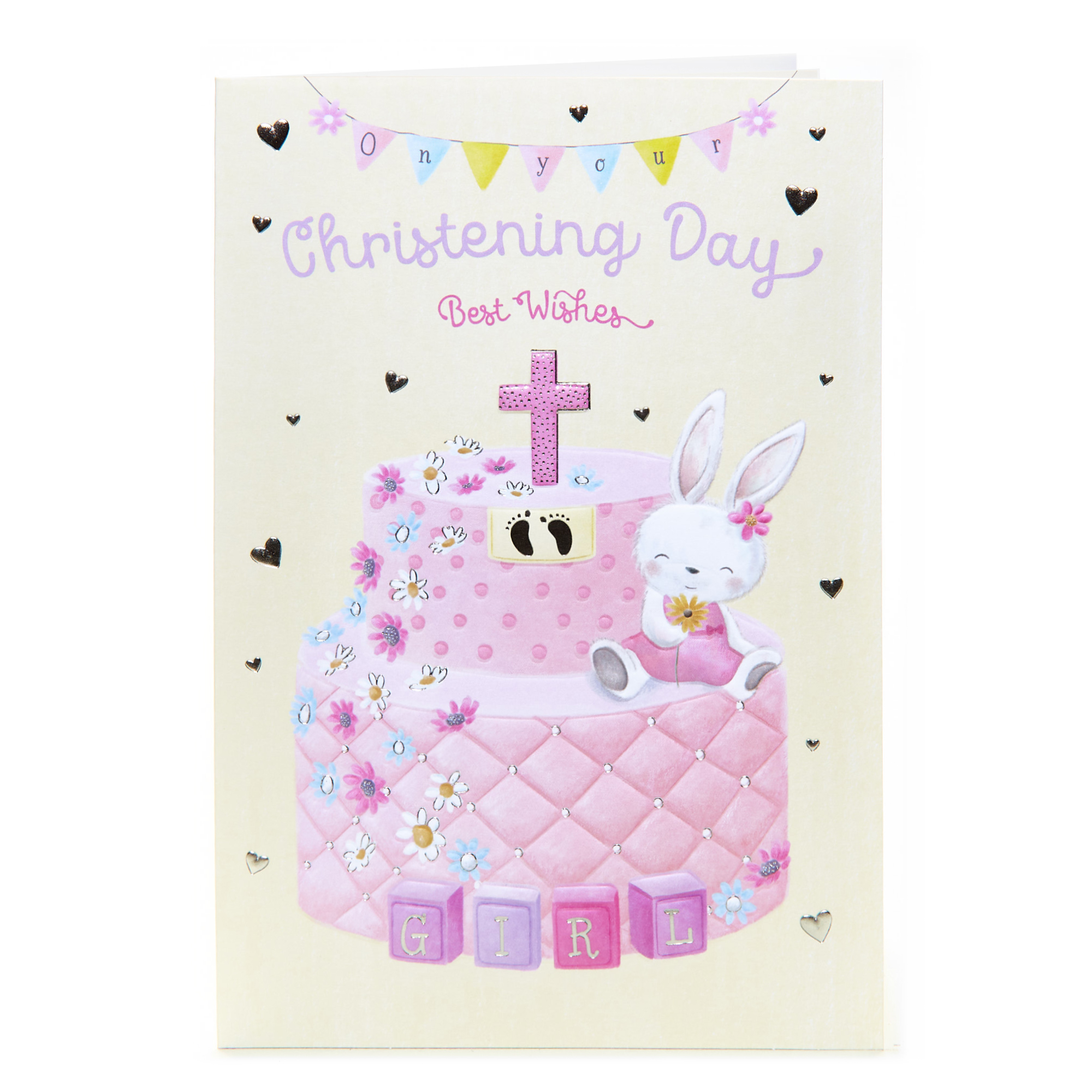 Christening Card - Best Wishes, Girl