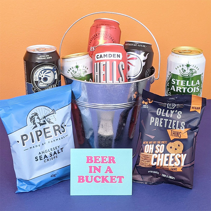 Personalised Beer In A Bucket Gift Set