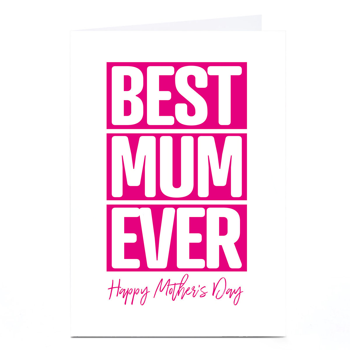 Personalised Punk Mother's Day Card - Best Mum Ever Pink