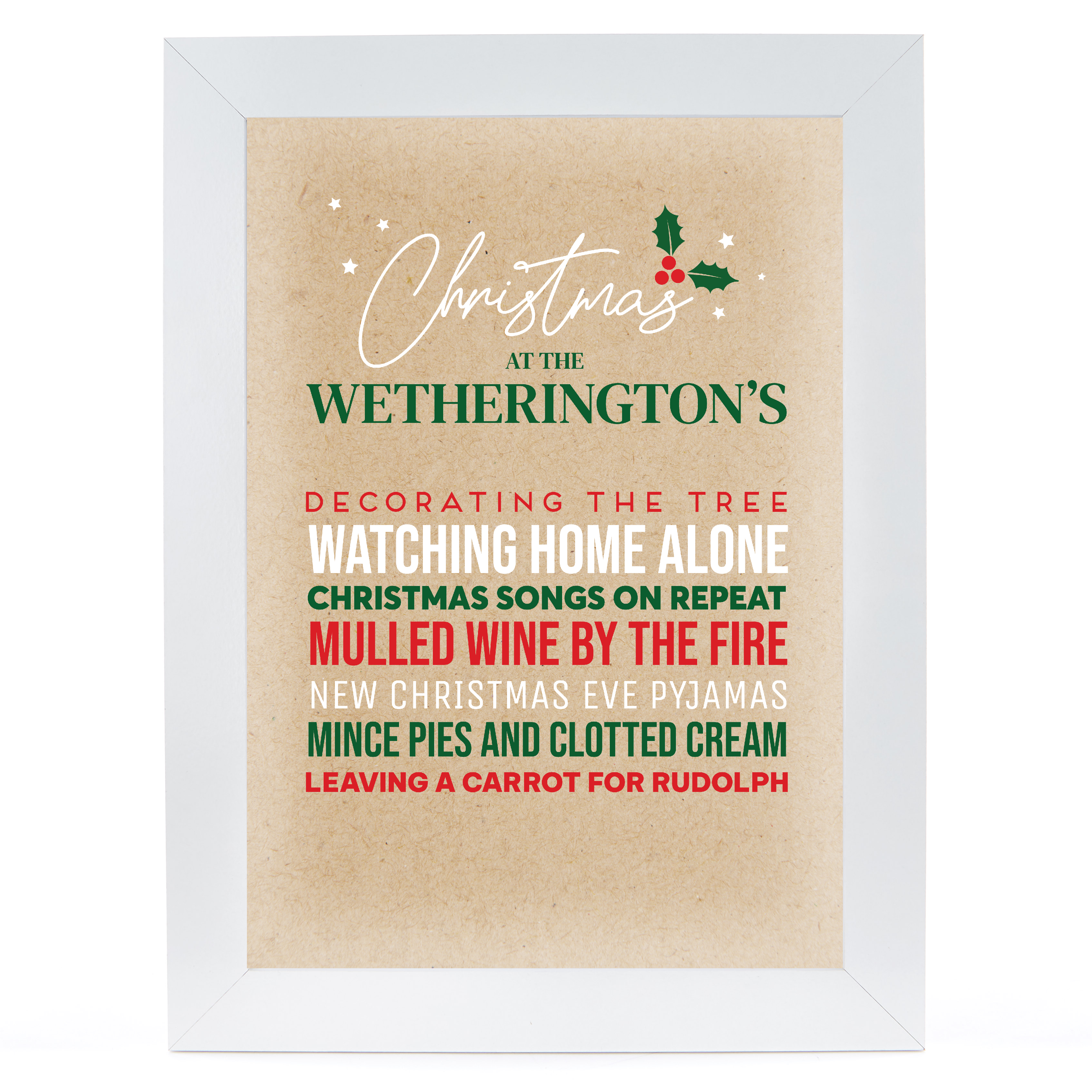 Personalised Christmas Print - Christmas Traditions