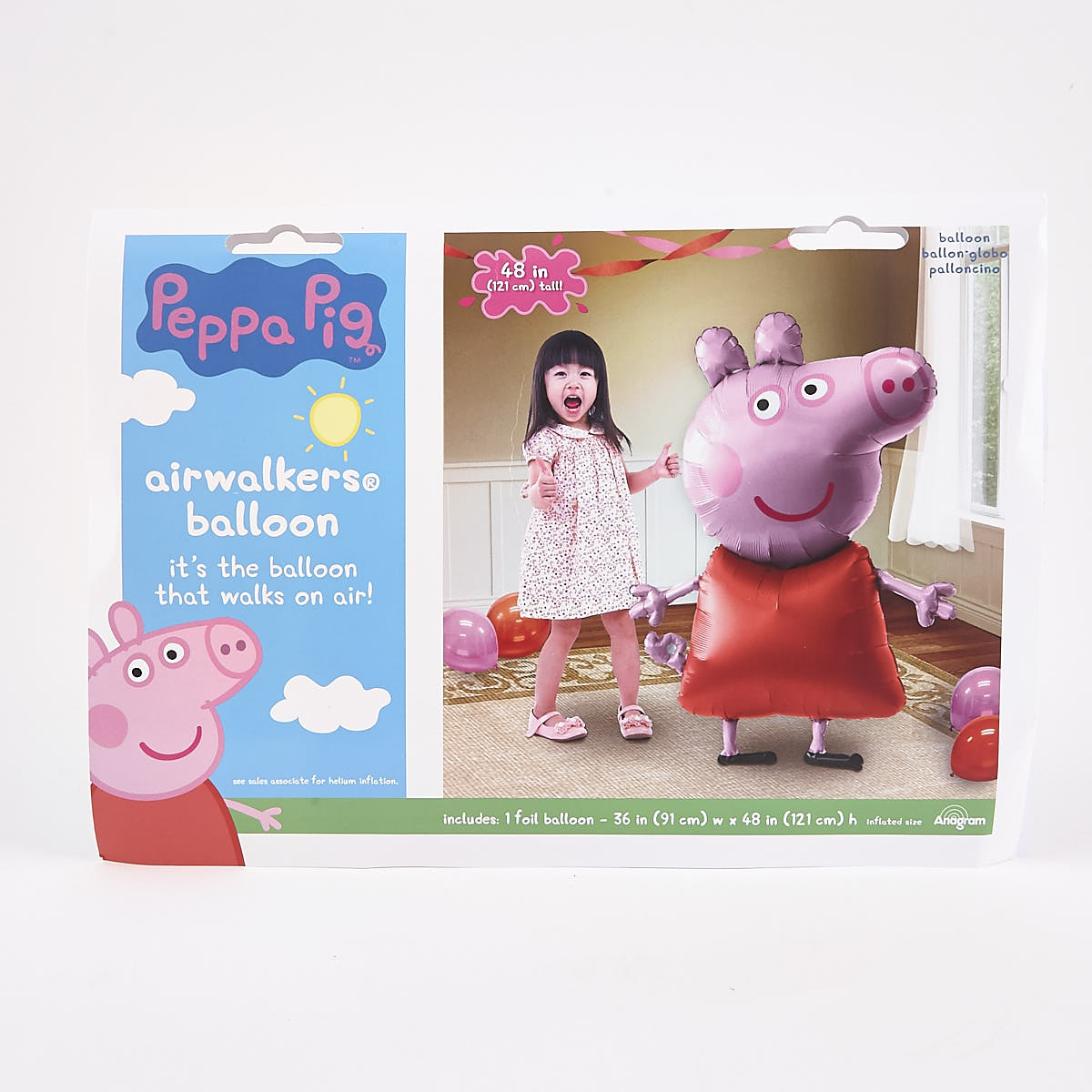 Peppa Pig Helium Airwalker Balloon (Deflated)