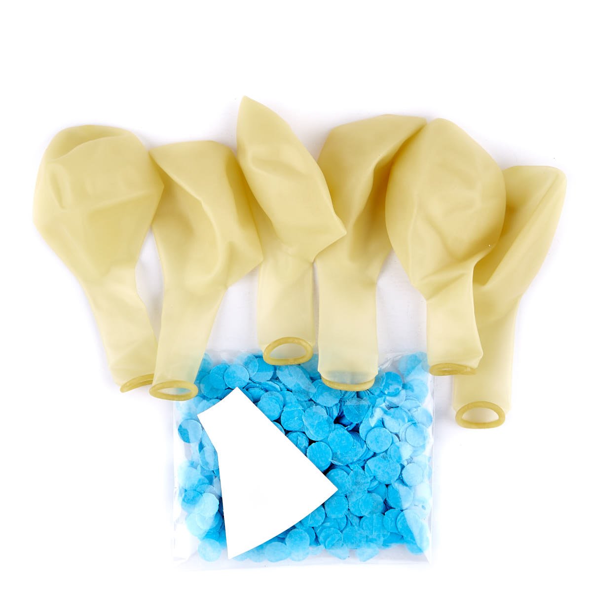 Blue Confetti Balloons - Pack Of 6