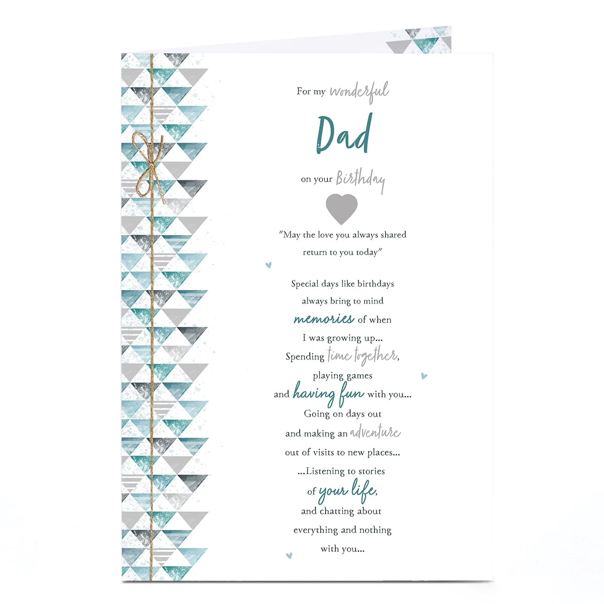 Birthday Card - Sentimental Love You Always Shared, Dad