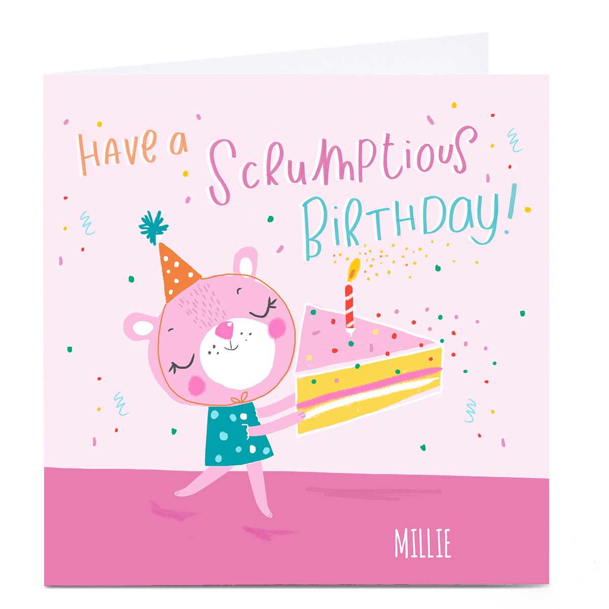 Personalied Carol Richardson Birthday Card - Scrumptious 