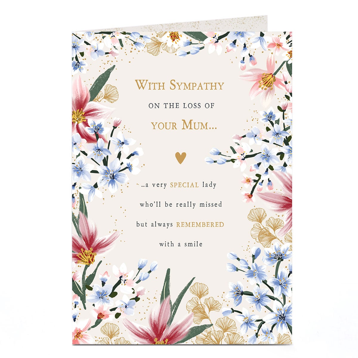 Personalised Sympathy Card - On The Loss of Your Mum&hellip;