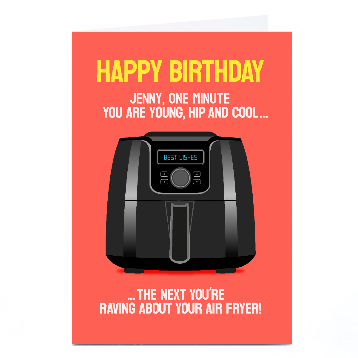 Personalised PG Quips Birthday Card - Hip & Cool Air Fryer