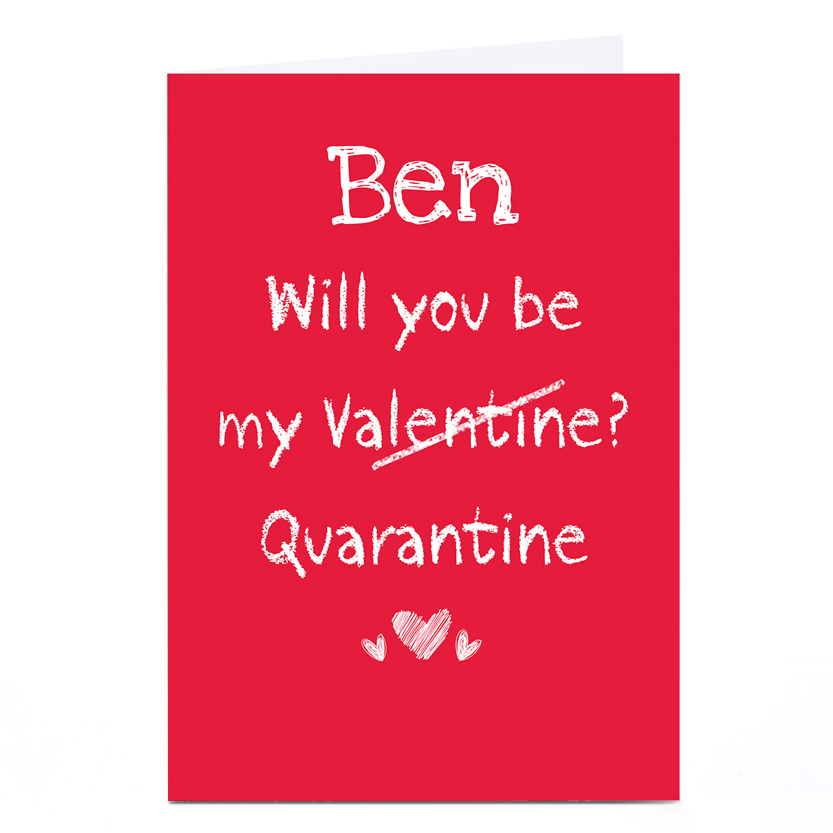 Buy Personalised Valentine's Day Card Will you be my Quarantine? for