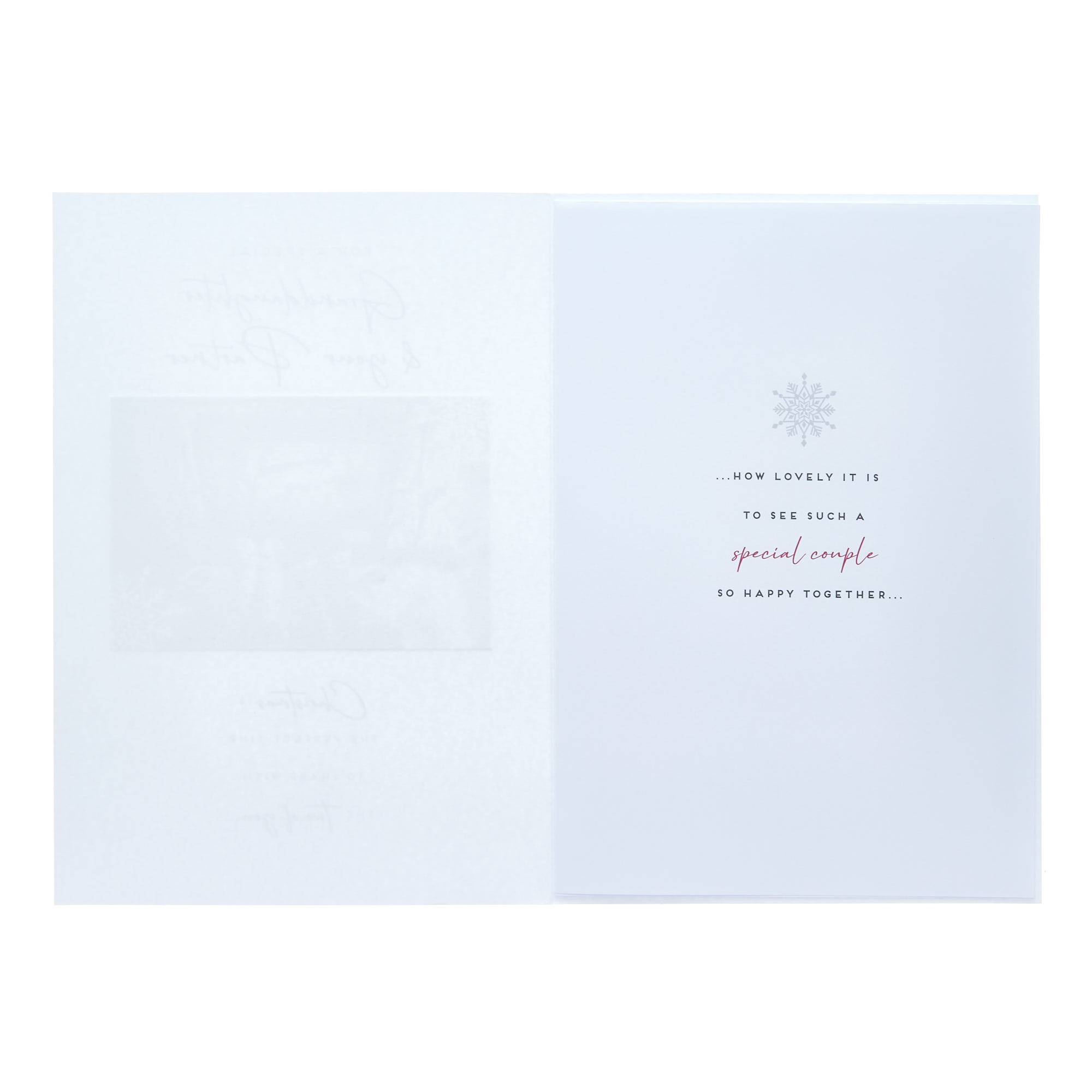 Special Granddaughter & Partner Cosy Toes Christmas Card