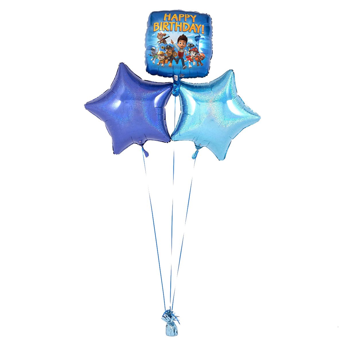 Paw Patrol Happy Birthday Blue Balloon Bouquet - DELIVERED INFLATED!