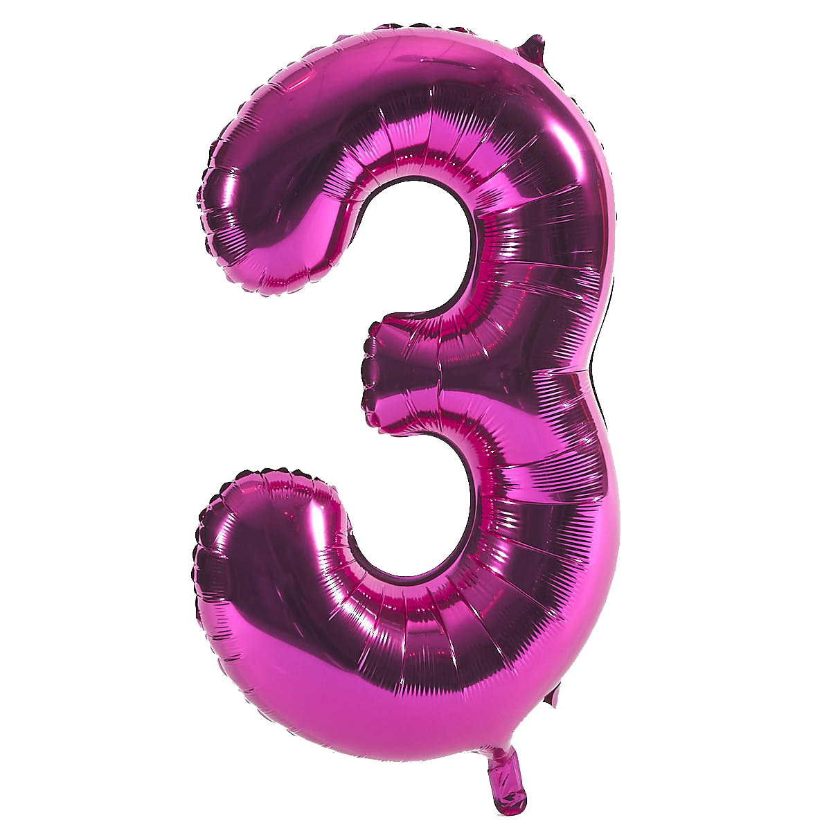 Age 13 Giant Foil Helium Numeral Balloons - Pink (deflated)