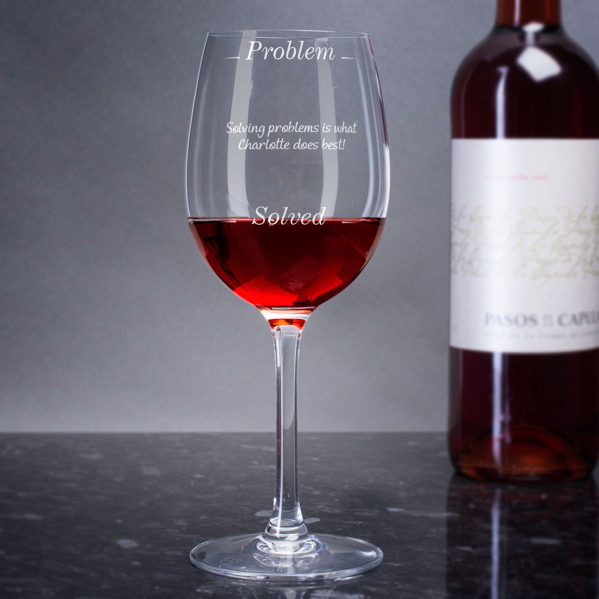 Personalised Wine Glass - Problem Solved