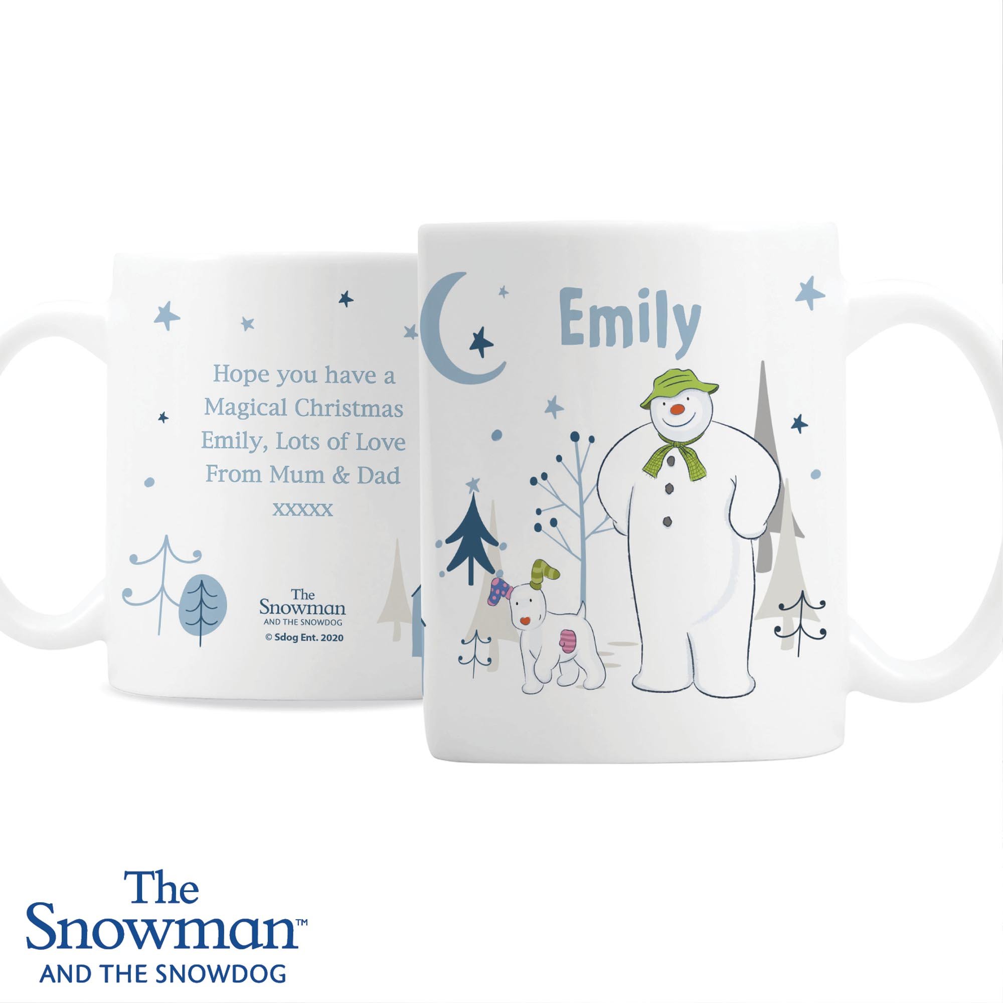 Personalised The Snowman & the Snowdog Mug