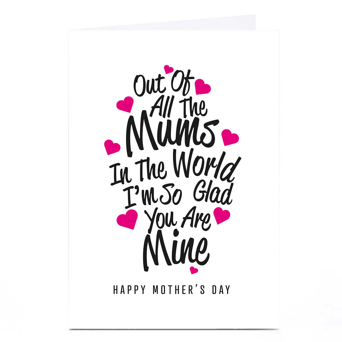 Personalised Punk Mother's Day Card - Of All The Mums