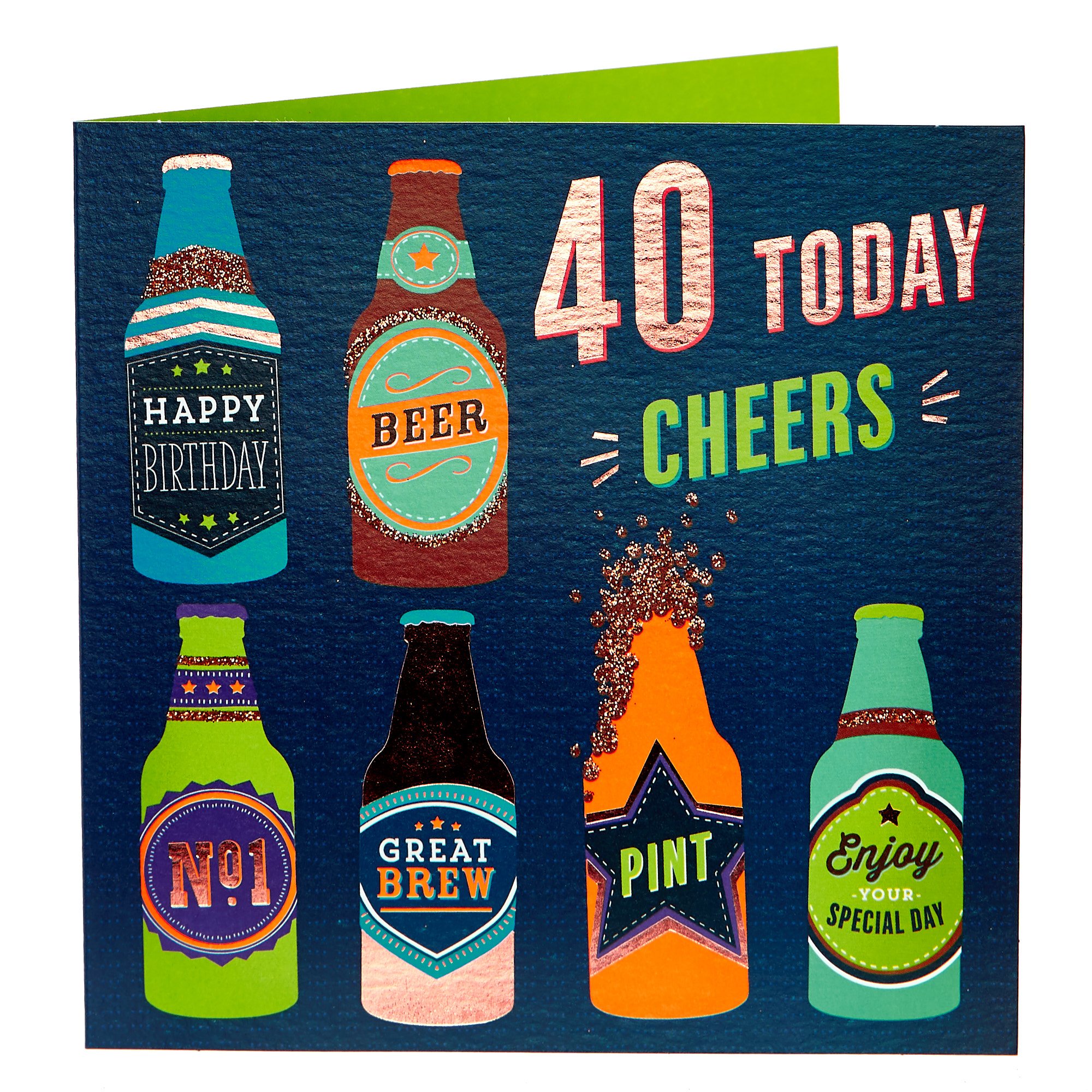 40th Birthday Card - CHEERS!