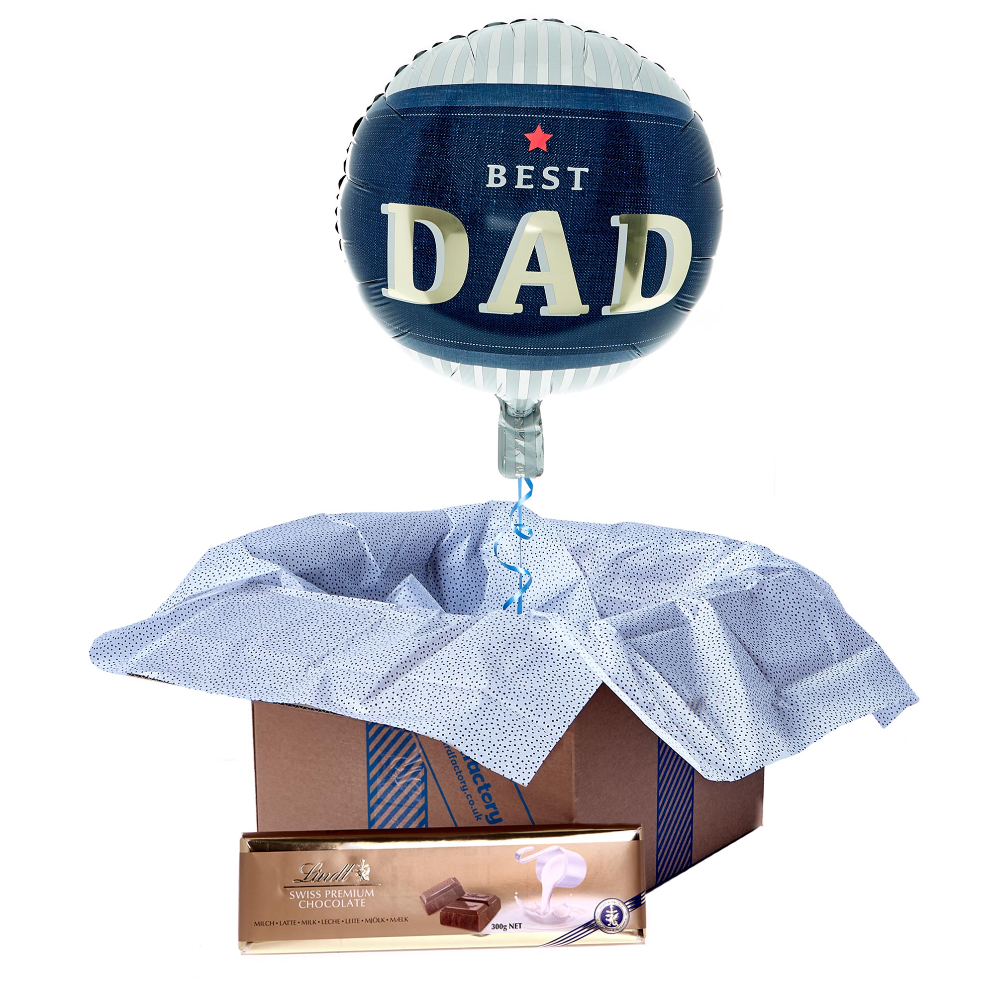 Best Dad Balloon & Lindt Chocolate Bar - FREE GIFT CARD!