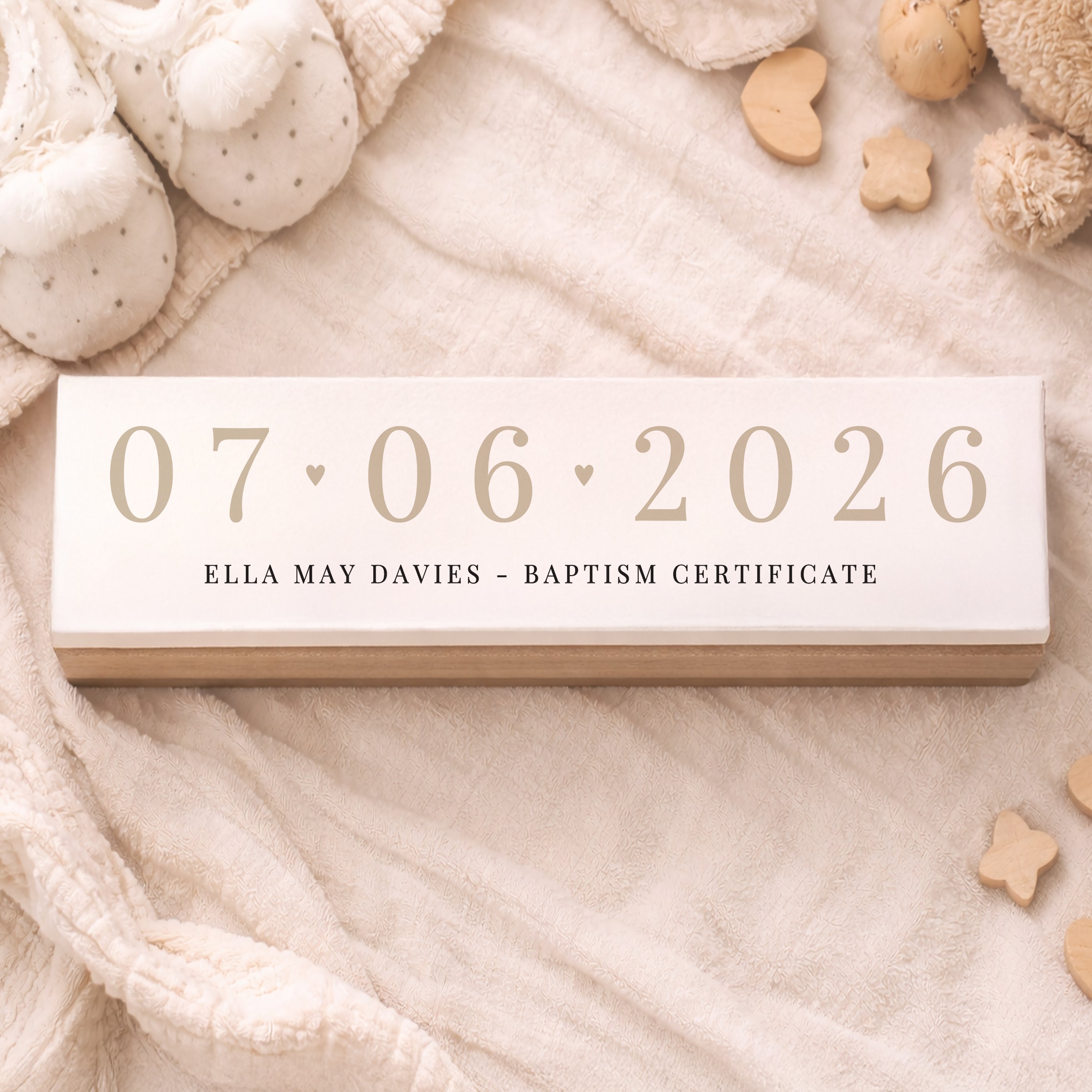 Personalised Special Date Wooden Certificate Holder
