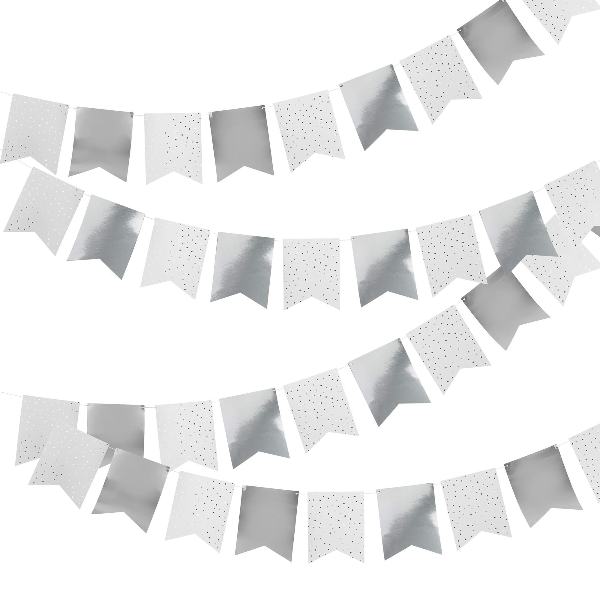 Metallic Flag Card Bunting 10m (3 Colour Options)