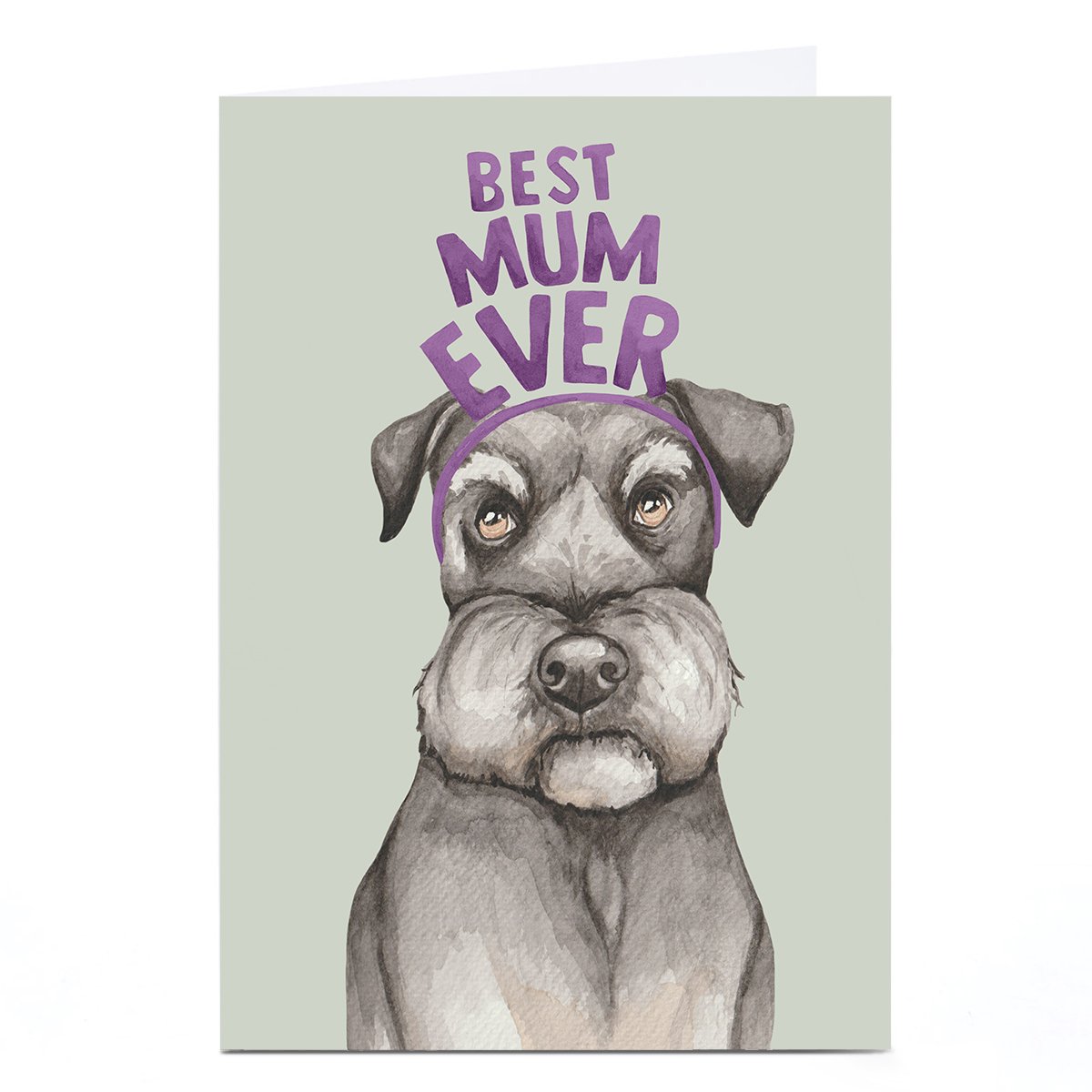 Personalised Lil Wabbit Mother's Day Card - Best Mum Ever Schnauzer
