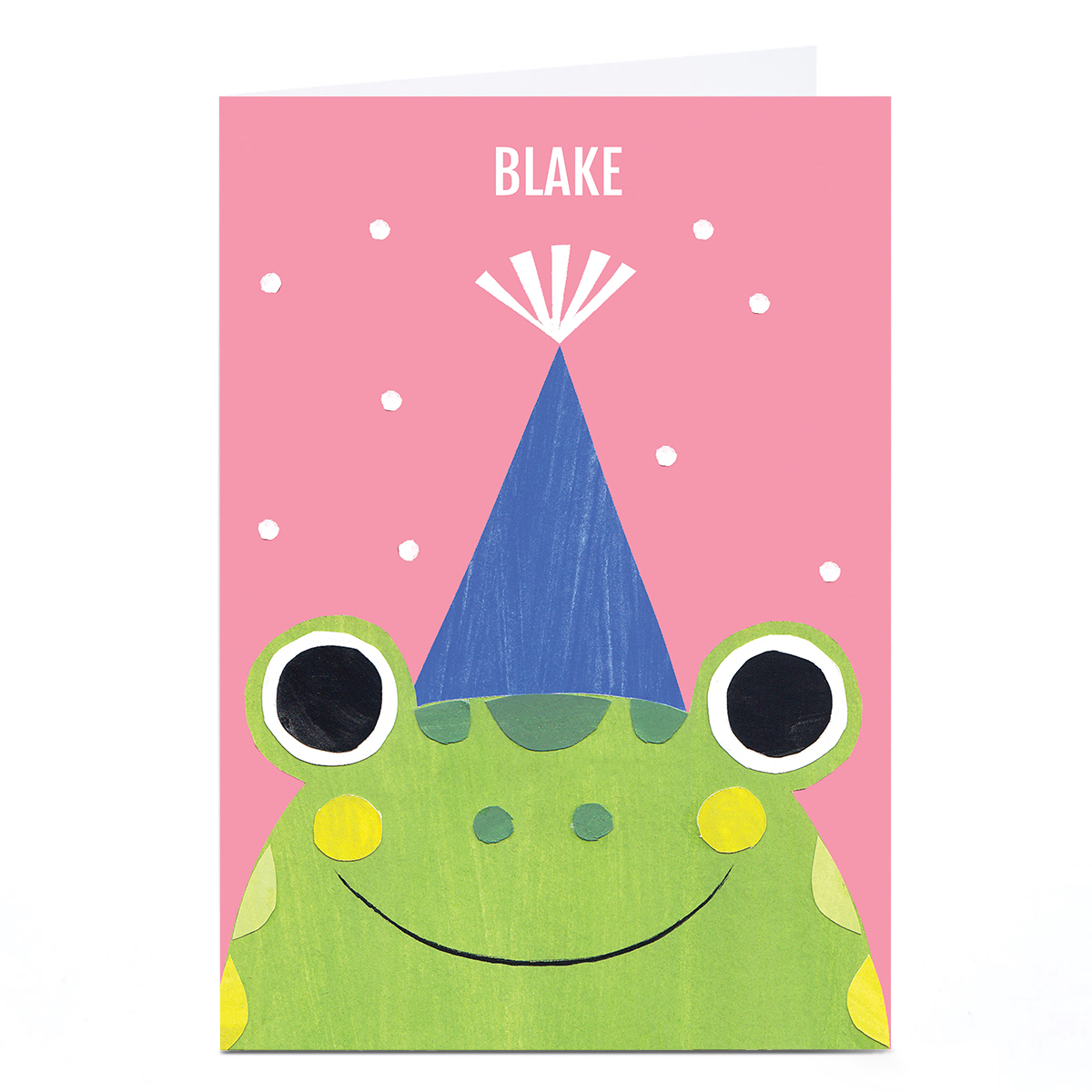 Personalised Art Kids Birthday Card - Frog