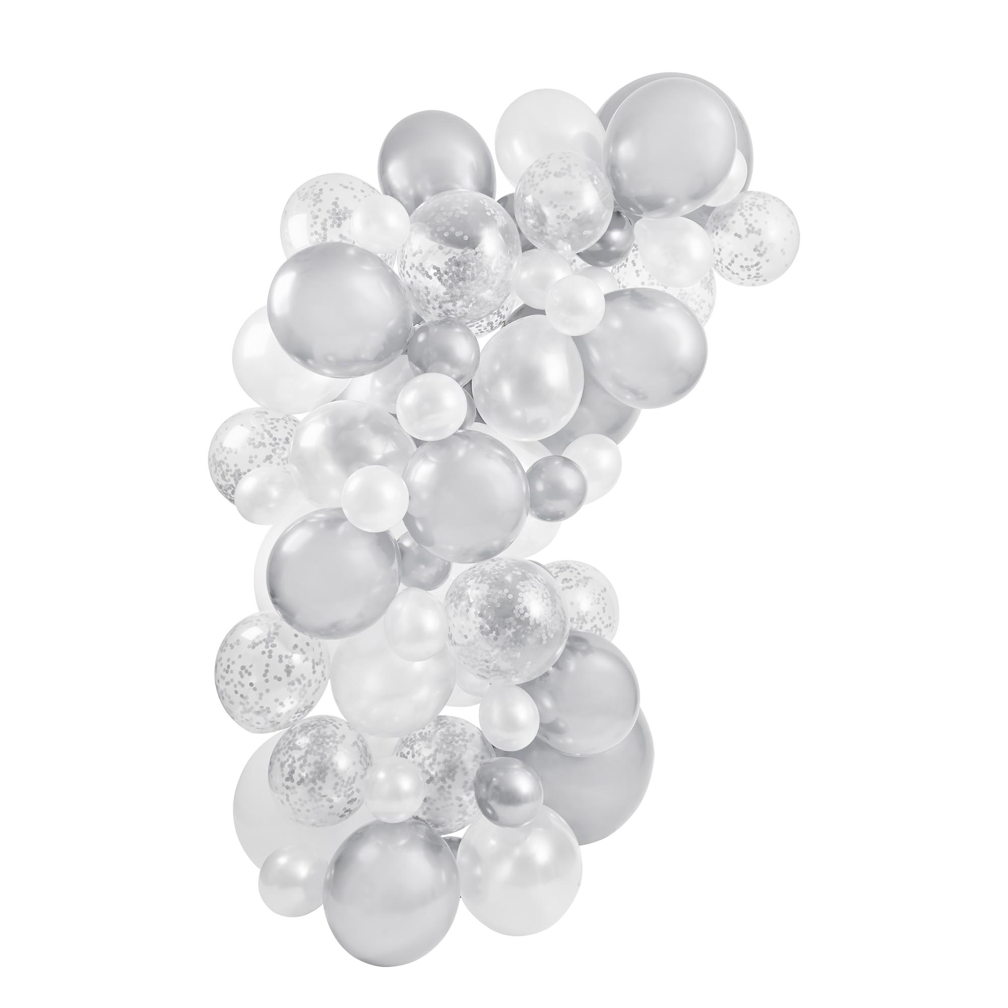 Silver Balloon Arch Kit 
