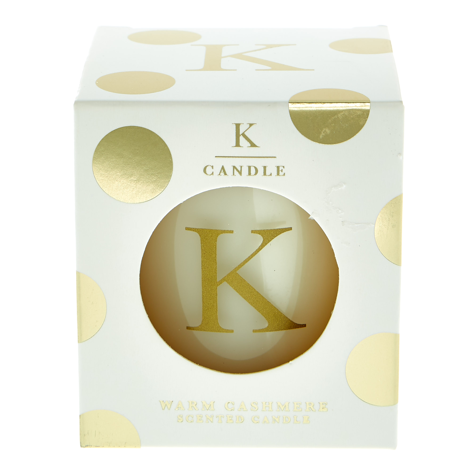 Letter K Warm Cashmere Scented Candle