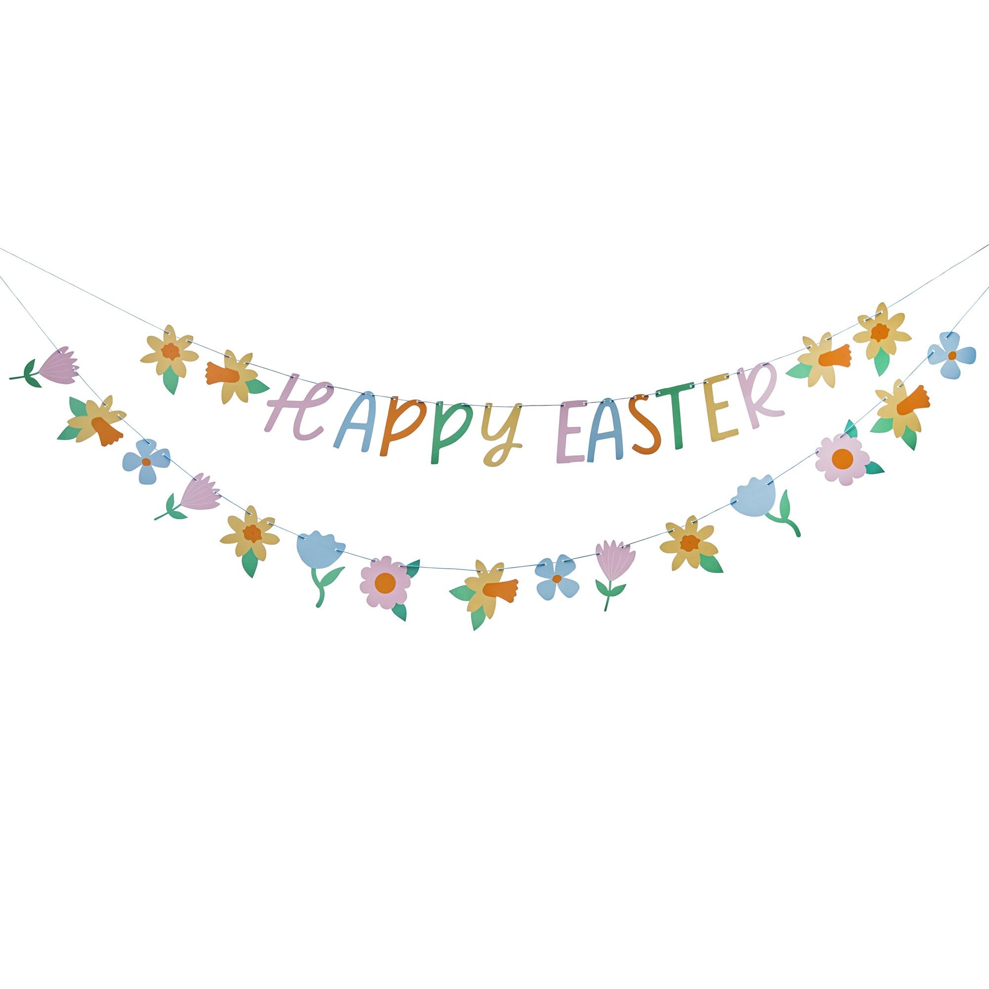 Floral Happy Easter Card Banner