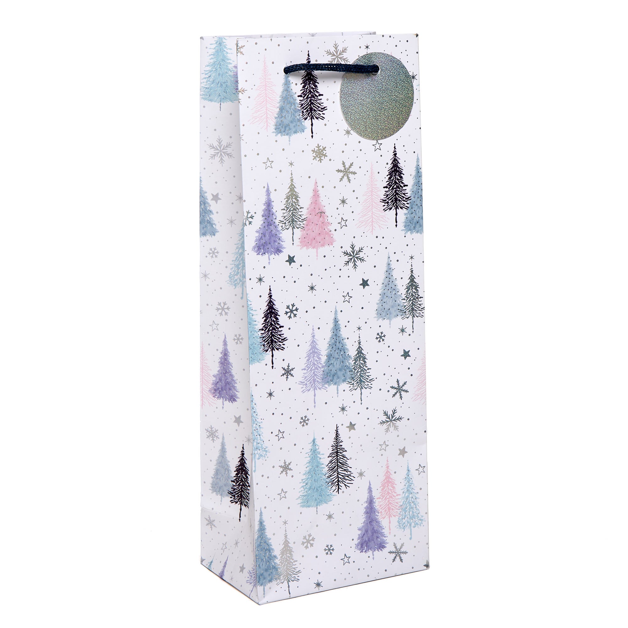 Frosted Magic Christmas Bottle Gift Bag