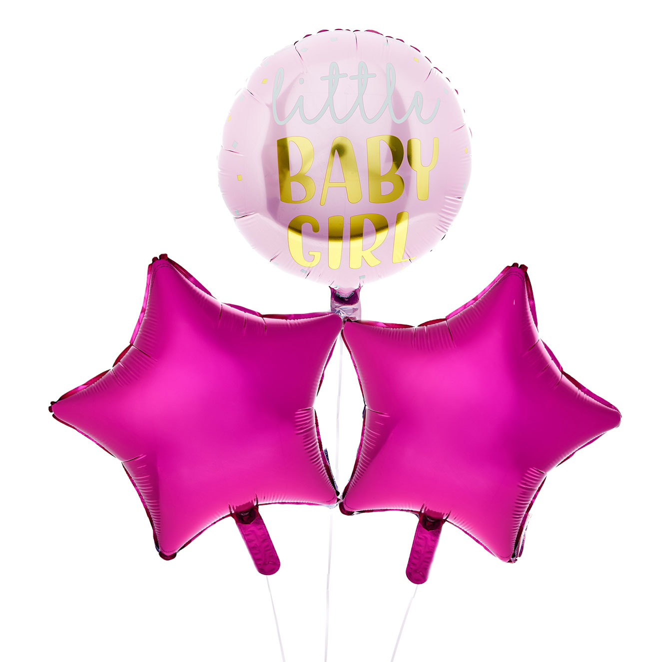 Little Baby Girl Balloon Bouquet - DELIVERED INFLATED!