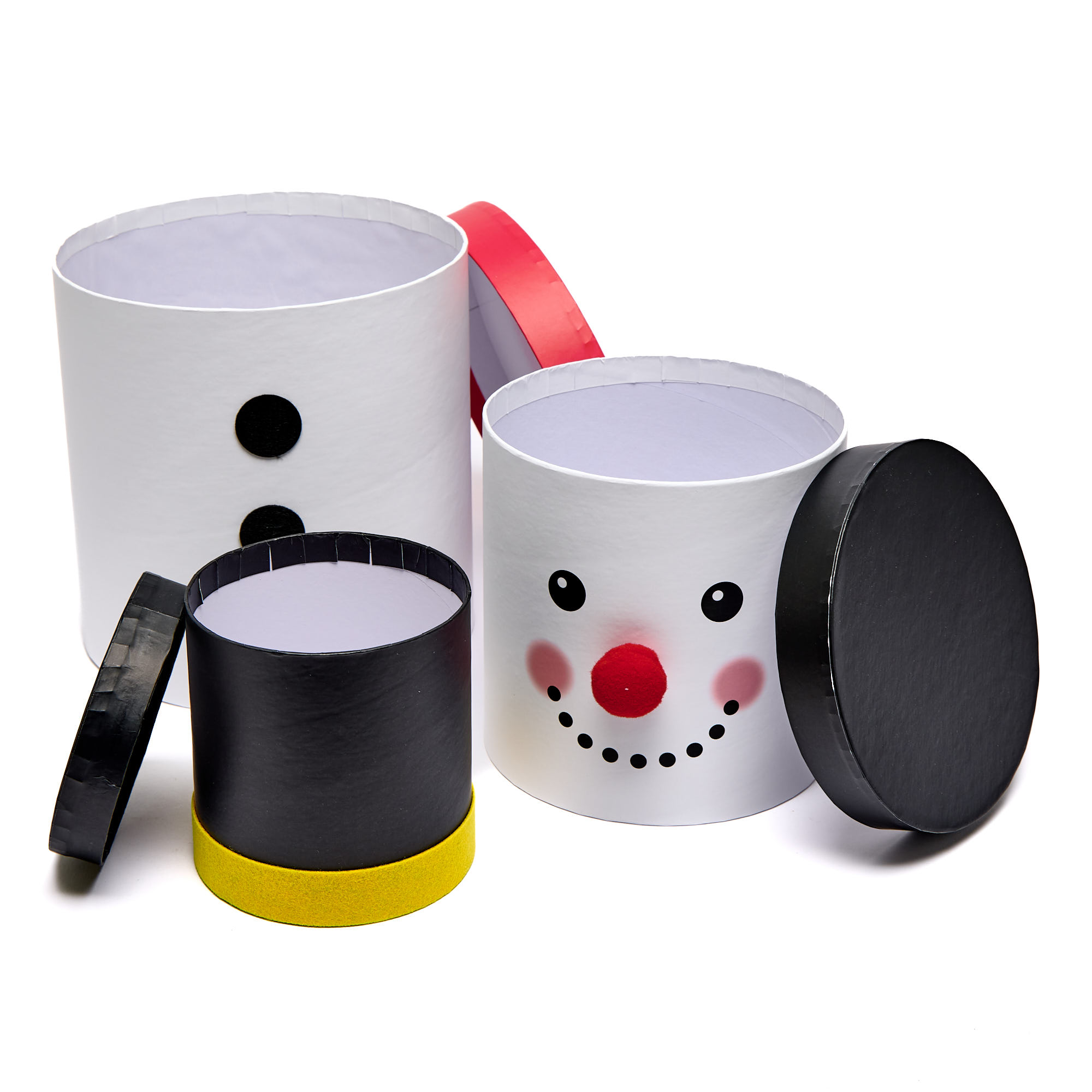 Snowman Stacking Gift Boxes - Set of 3