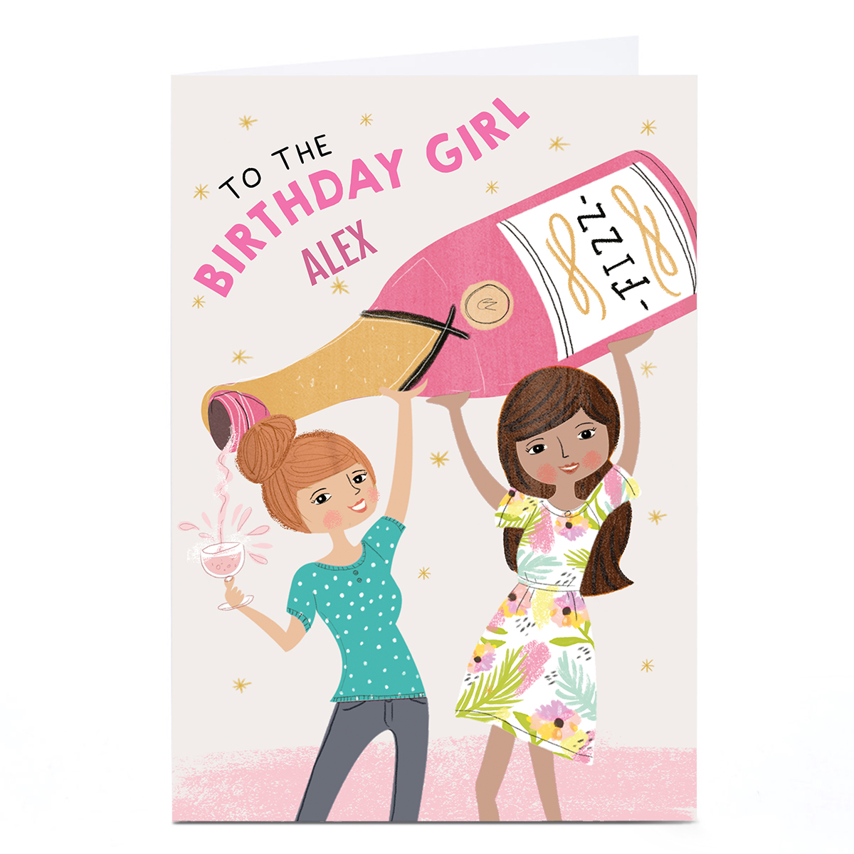 Personalised Charm & Style Card - Birthday Fizz