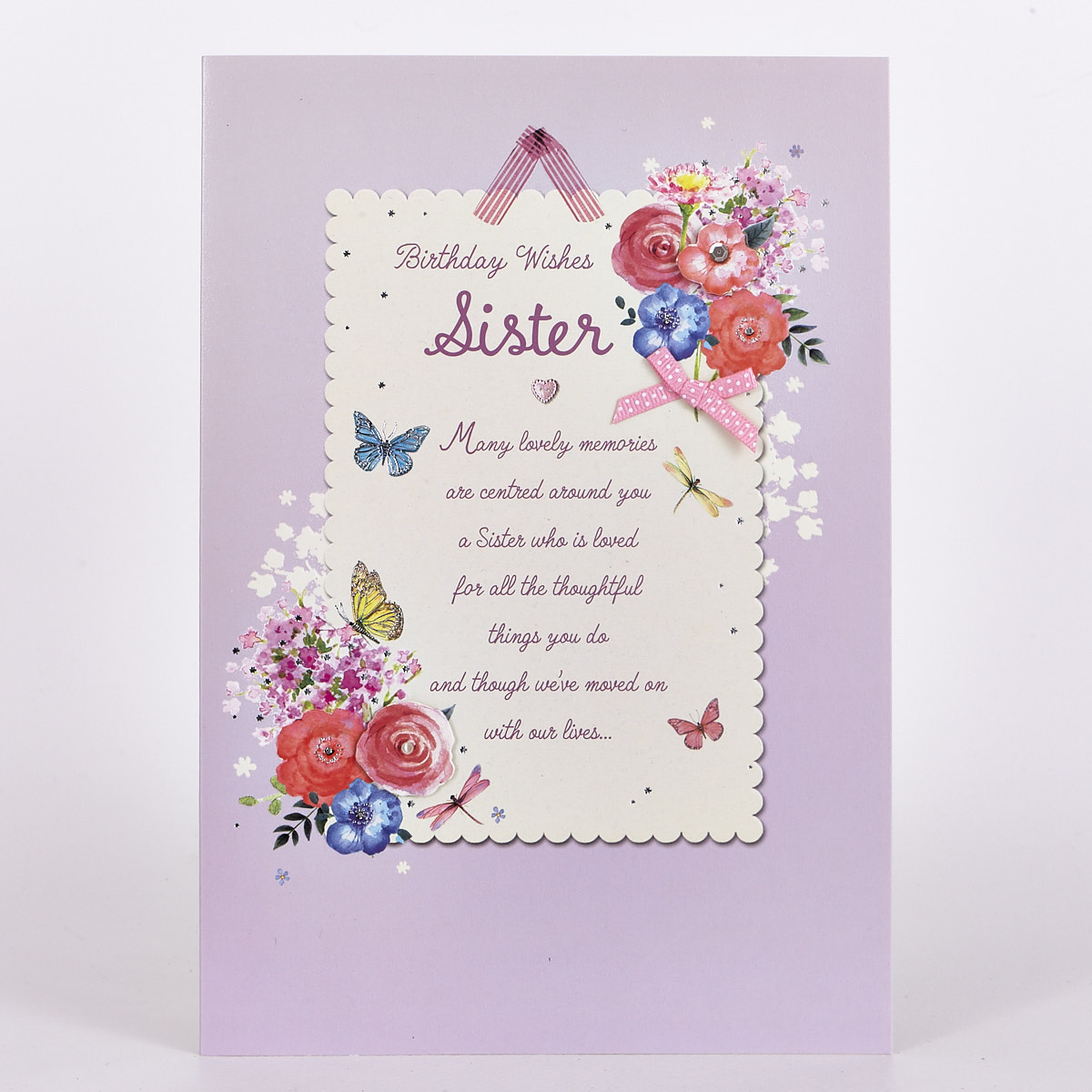 Birthday Card - Sister, Flowers