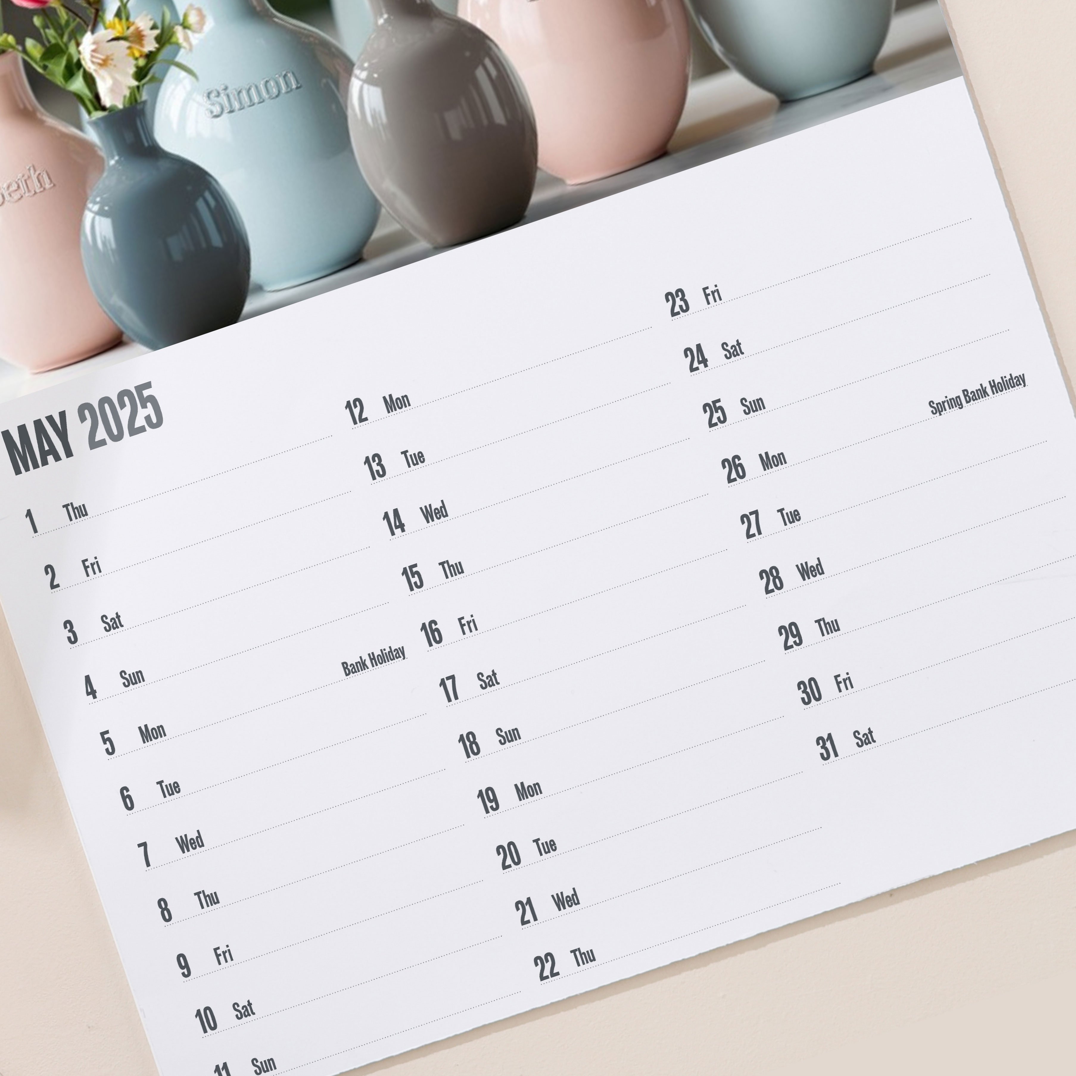 Personalised Our Family Calendar