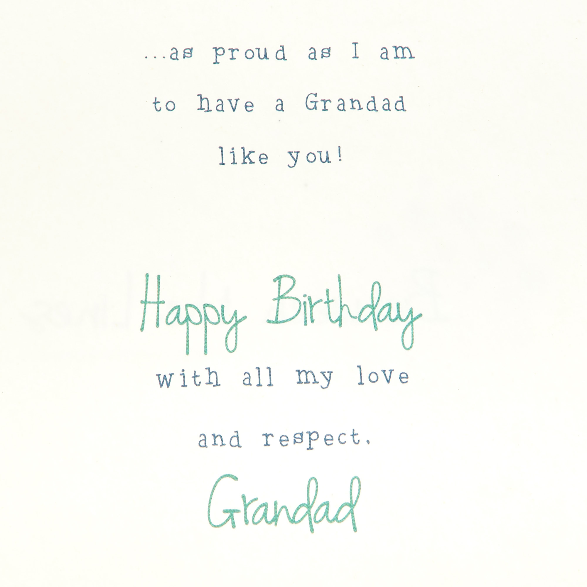 Birthday Card - Having a Grandad Like You...