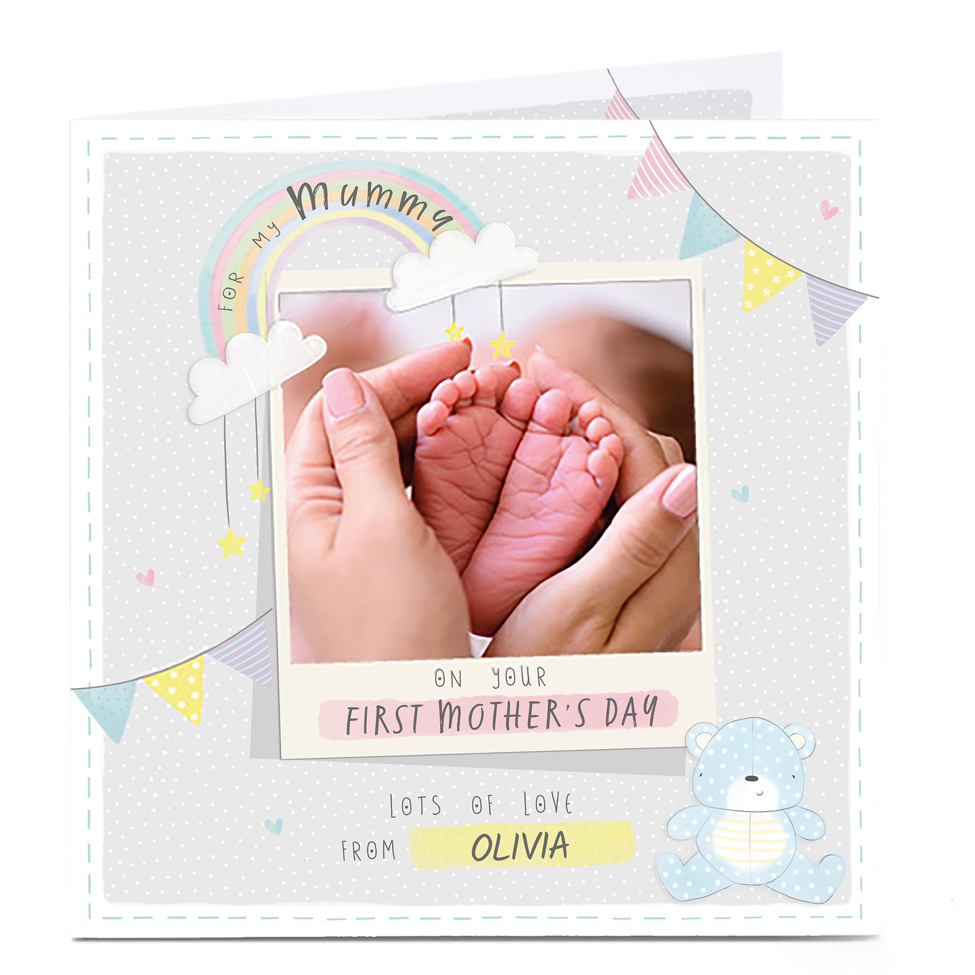 Photo Mother's Day Card - Rainbow Mummy 1st Mother's Day