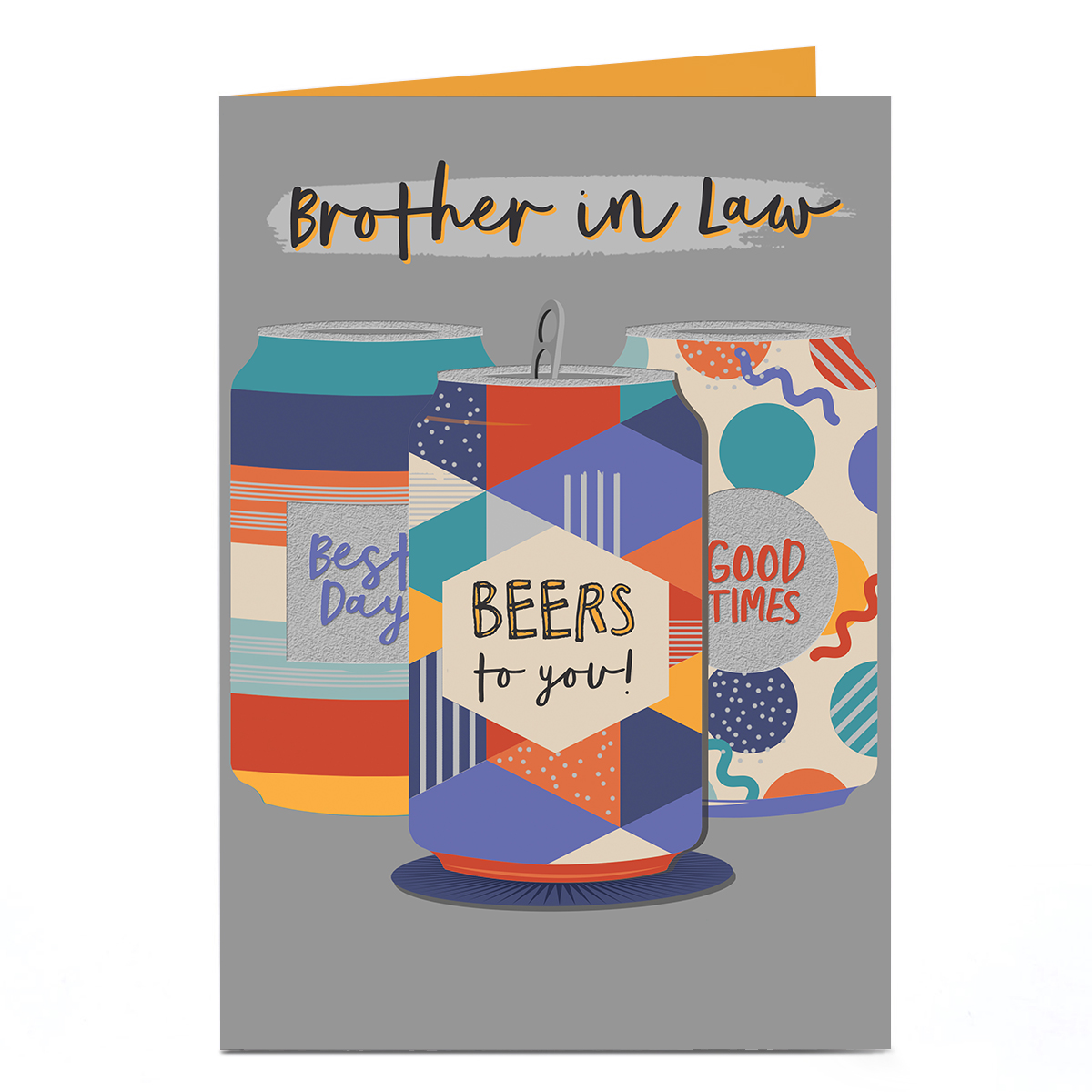 Birthday Card - Birthday Beer Cans, Brother-in-Law