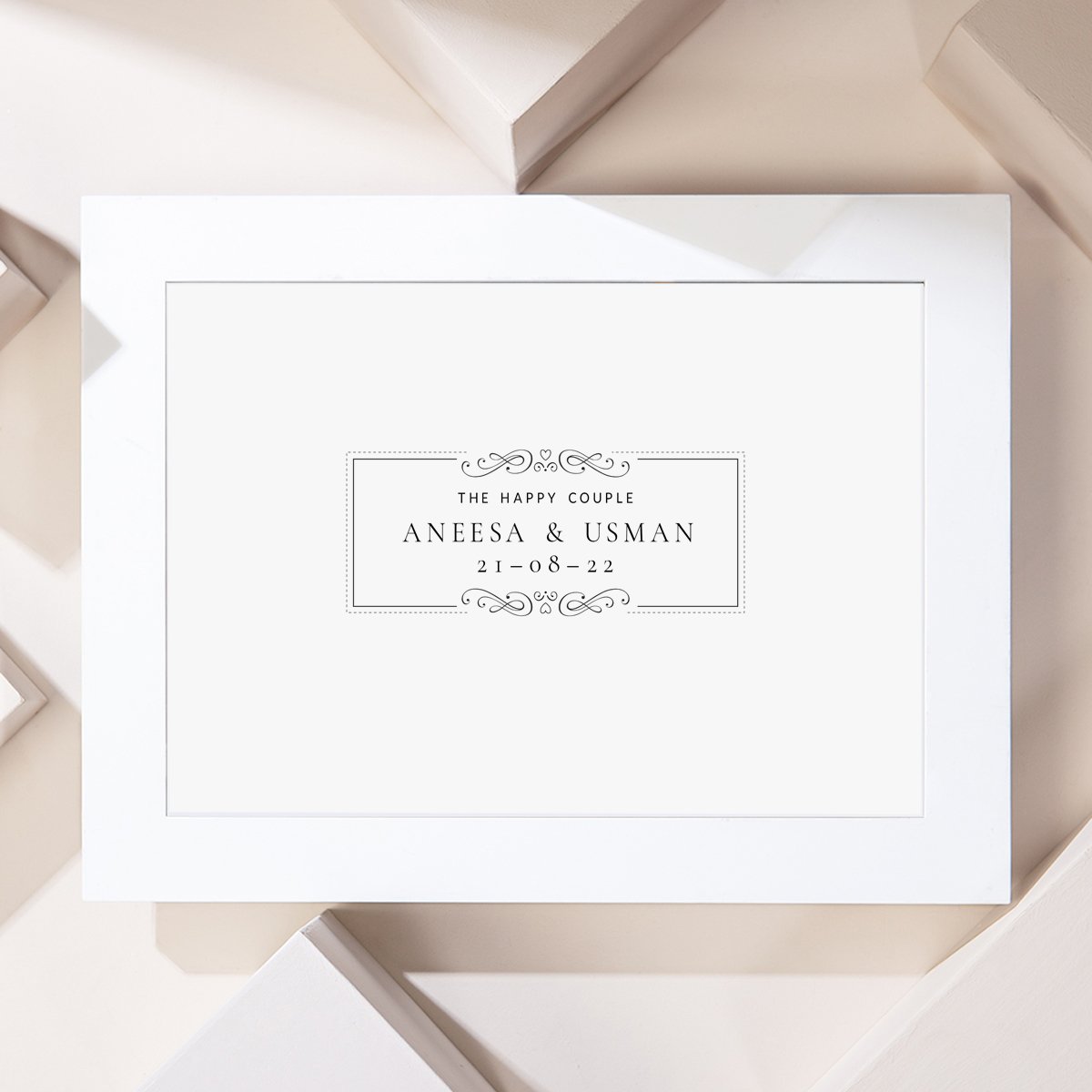 Personalised Happy Couple Landscape Print