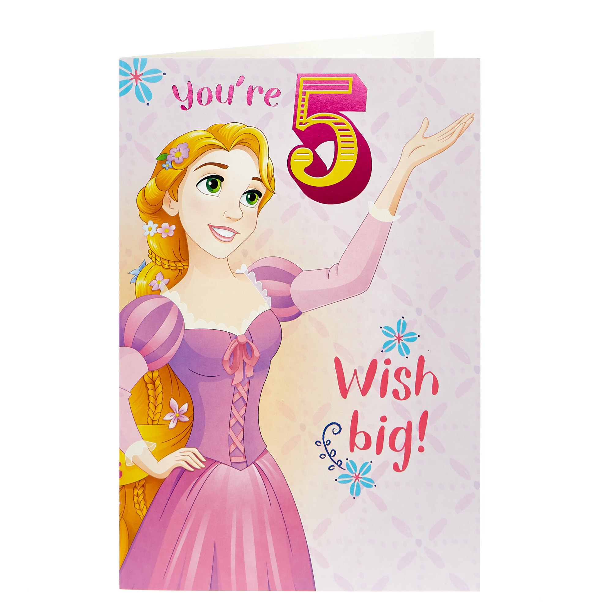 Disney Princess 5th Birthday Card - Colouring Fun