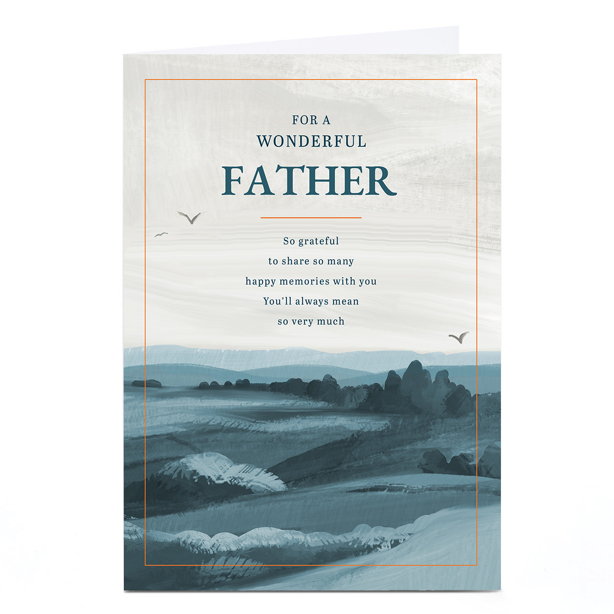 Personalised Father's Day Card - Hillside, Wonderful Father