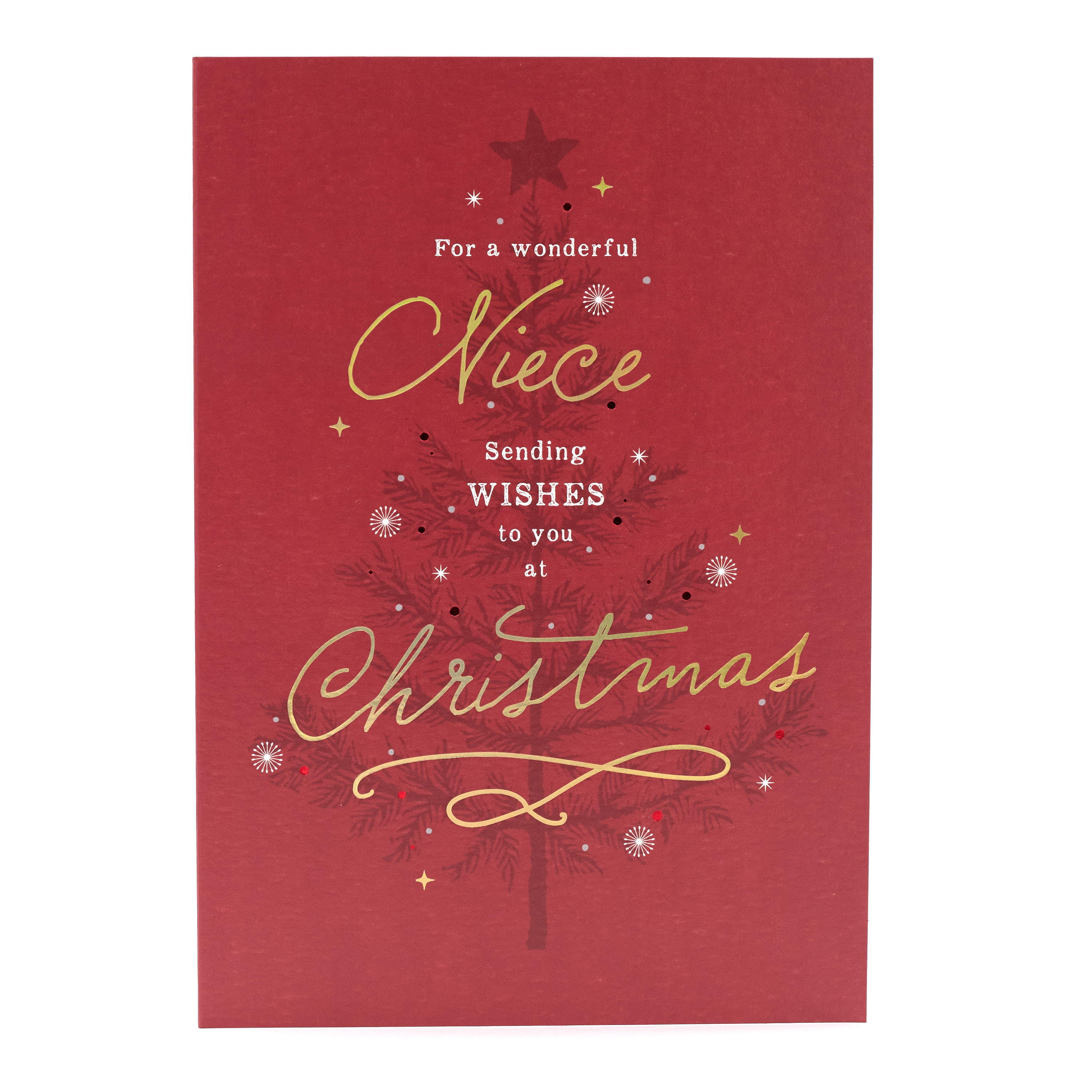 Christmas Card - Wonderful Niece, Wishes At Christmas