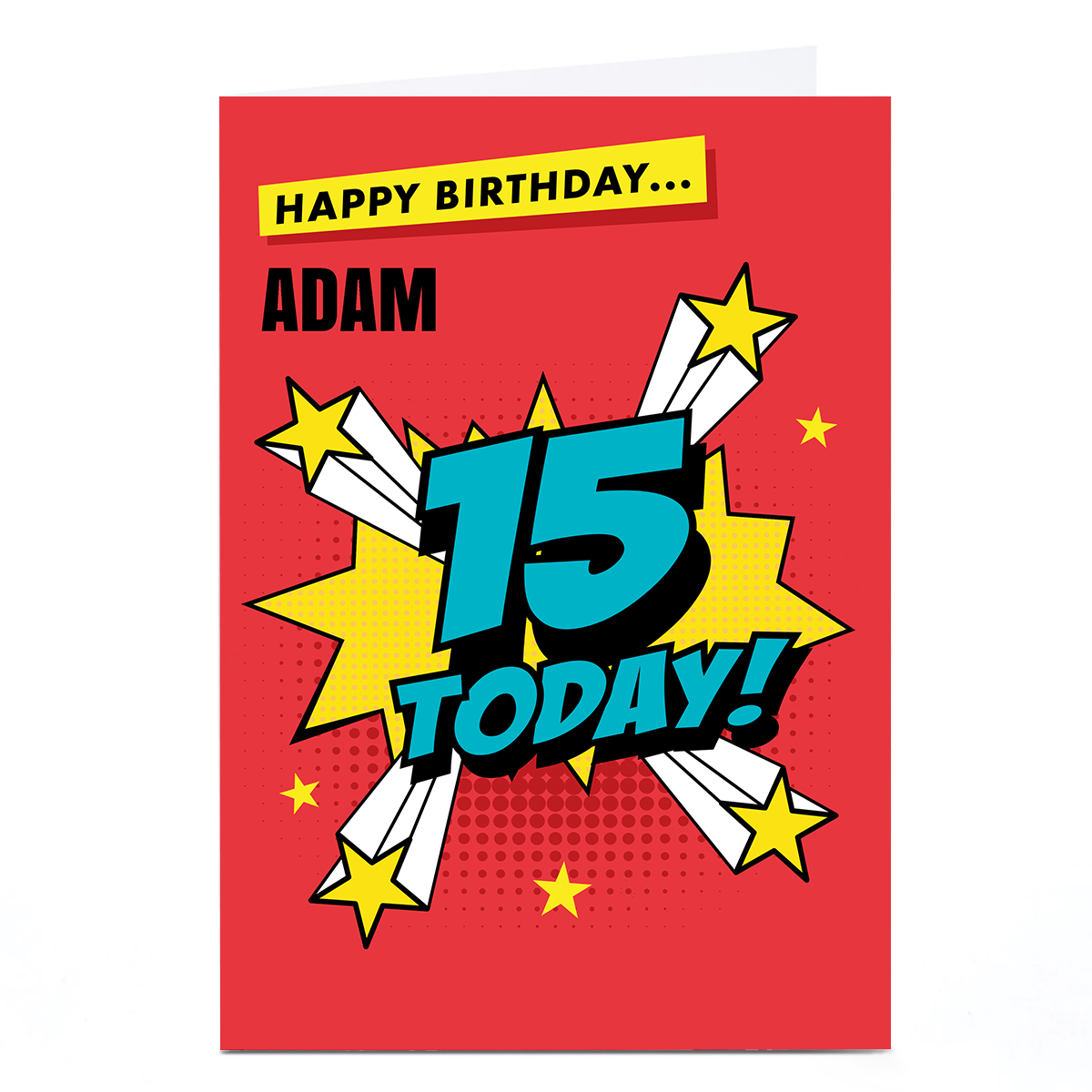 Personalised Hello Munki 15th Birthday Card - Comic Explosion