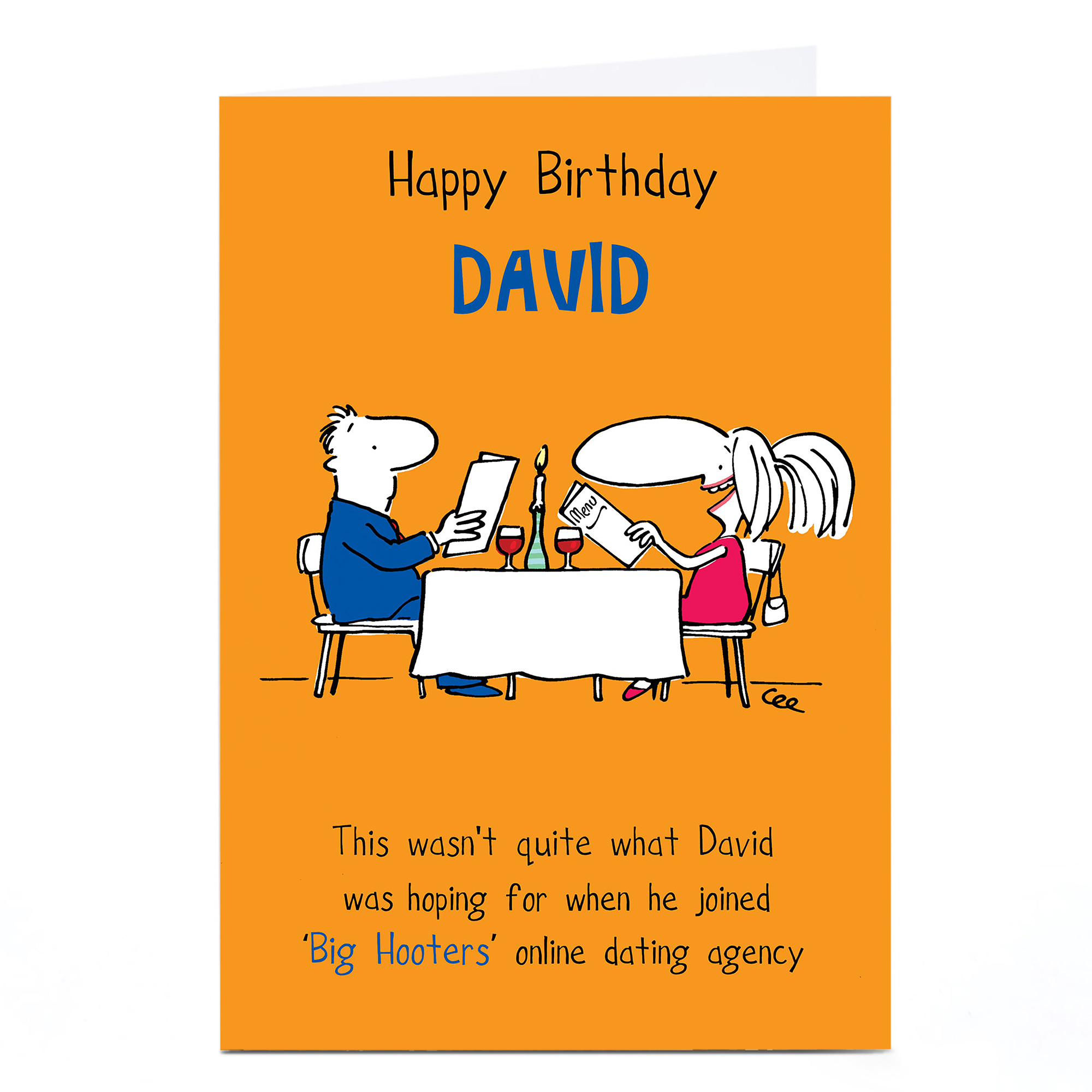 Personalised Birthday Card - Online Dating Agency