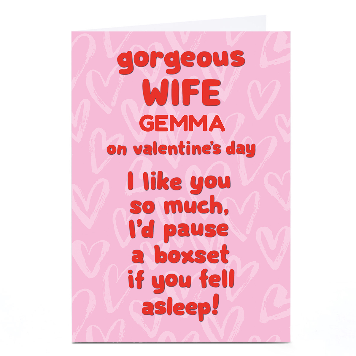 Personalised Shout! Valentine's Day Card - Wife Boxset