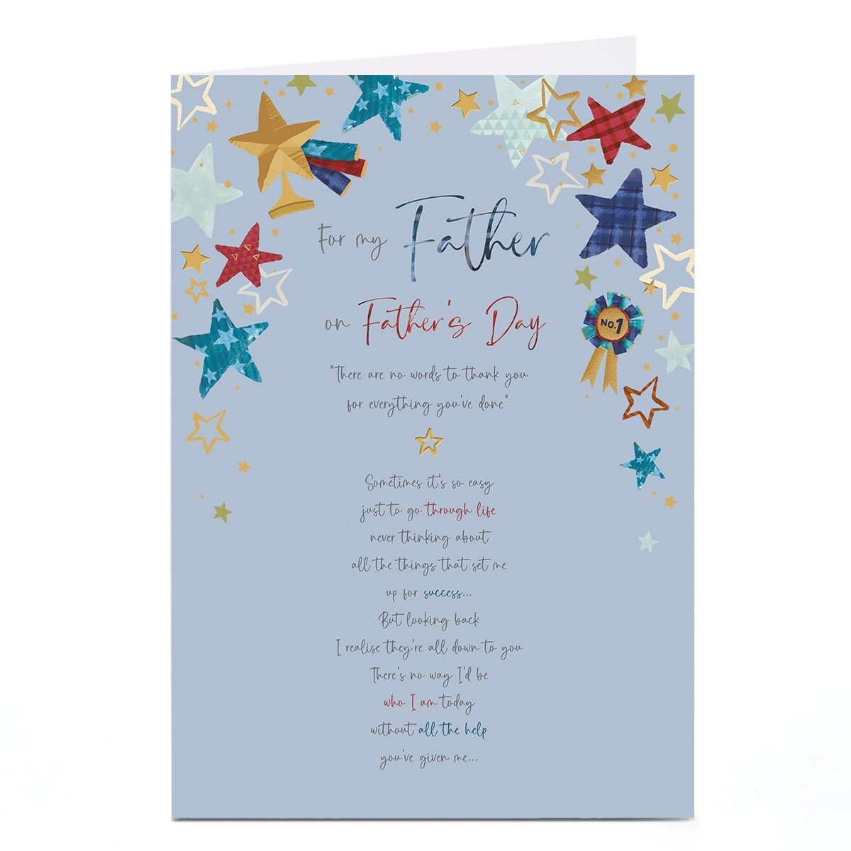 Father's Day Card - For My Father on Father's Day