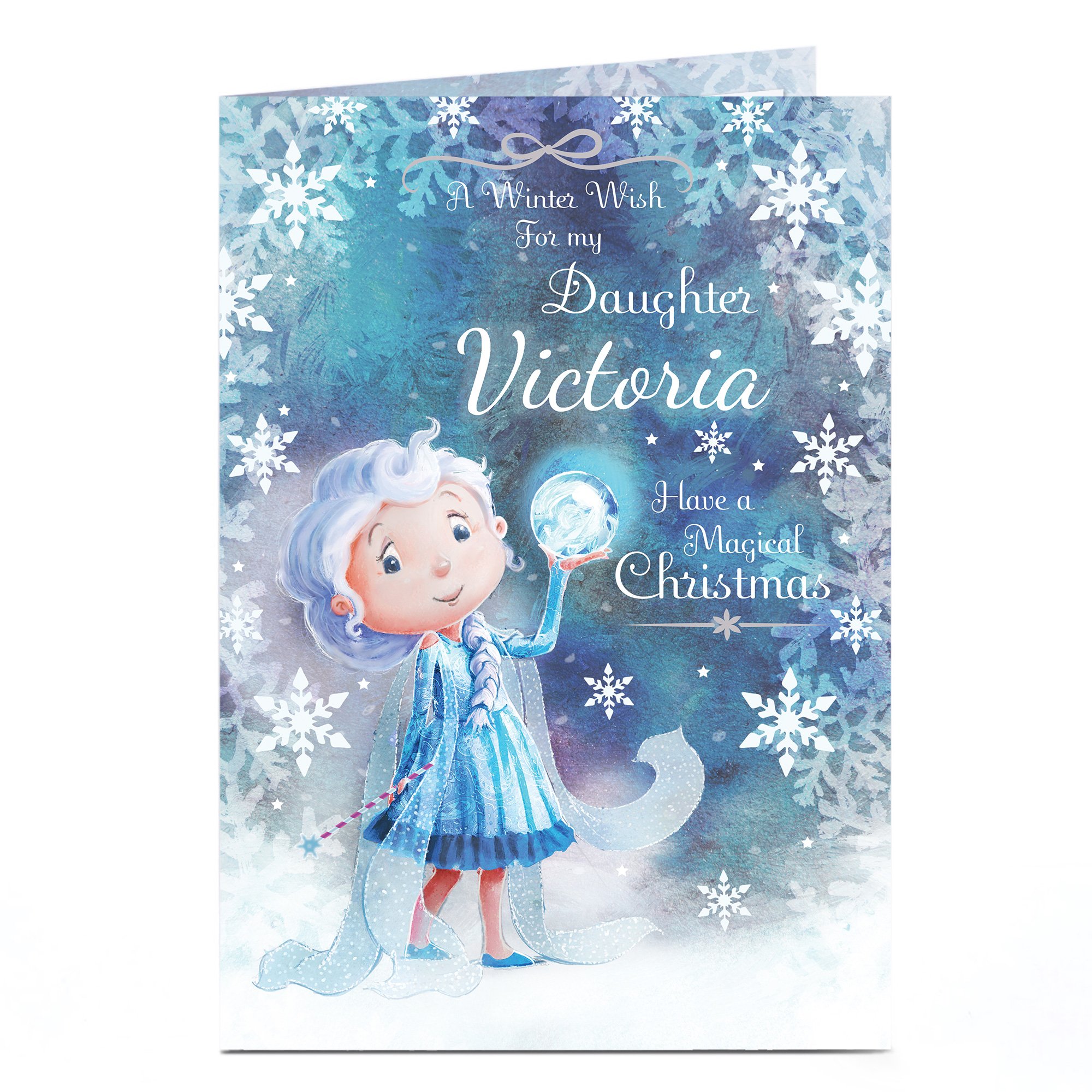 Personalised Christmas Card - Winter Wish For My Daughter