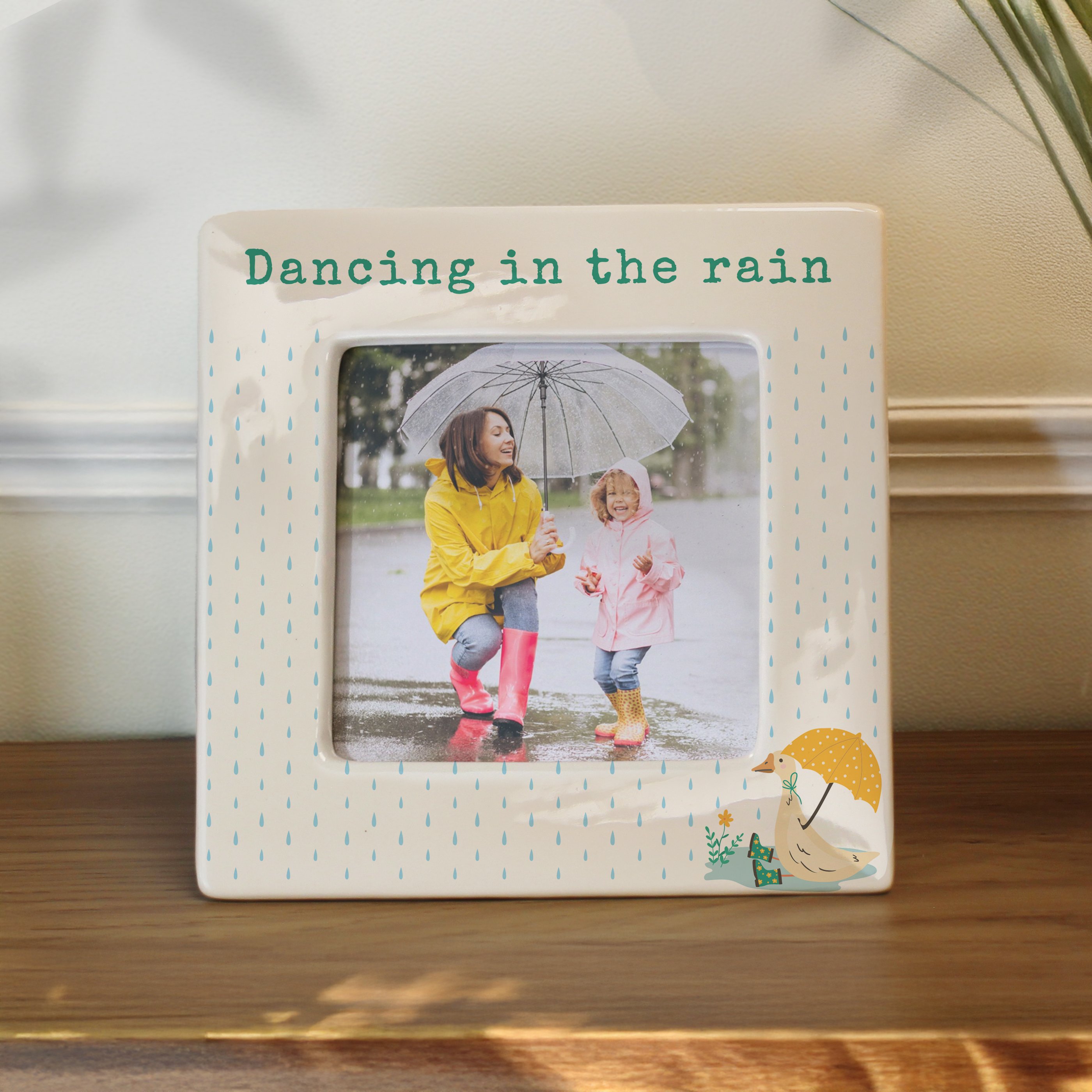 Personalised Puddle Duck Ceramic 4x4-Inch Frame