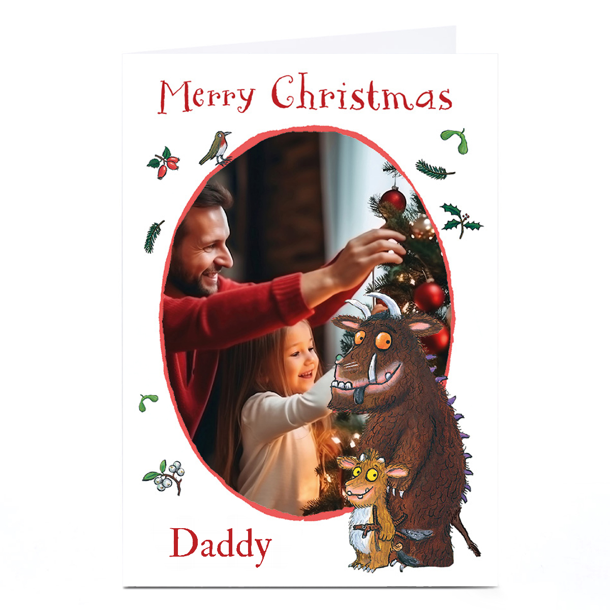 Photo Gruffalo Christmas Card - Daddy and Baby Gruffalo