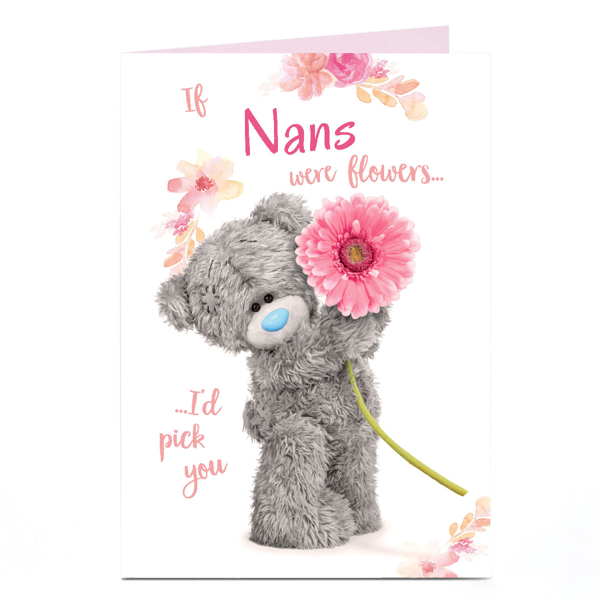 Personalised Tatty Teddy Mother's Day Card - If Nans were Flowers