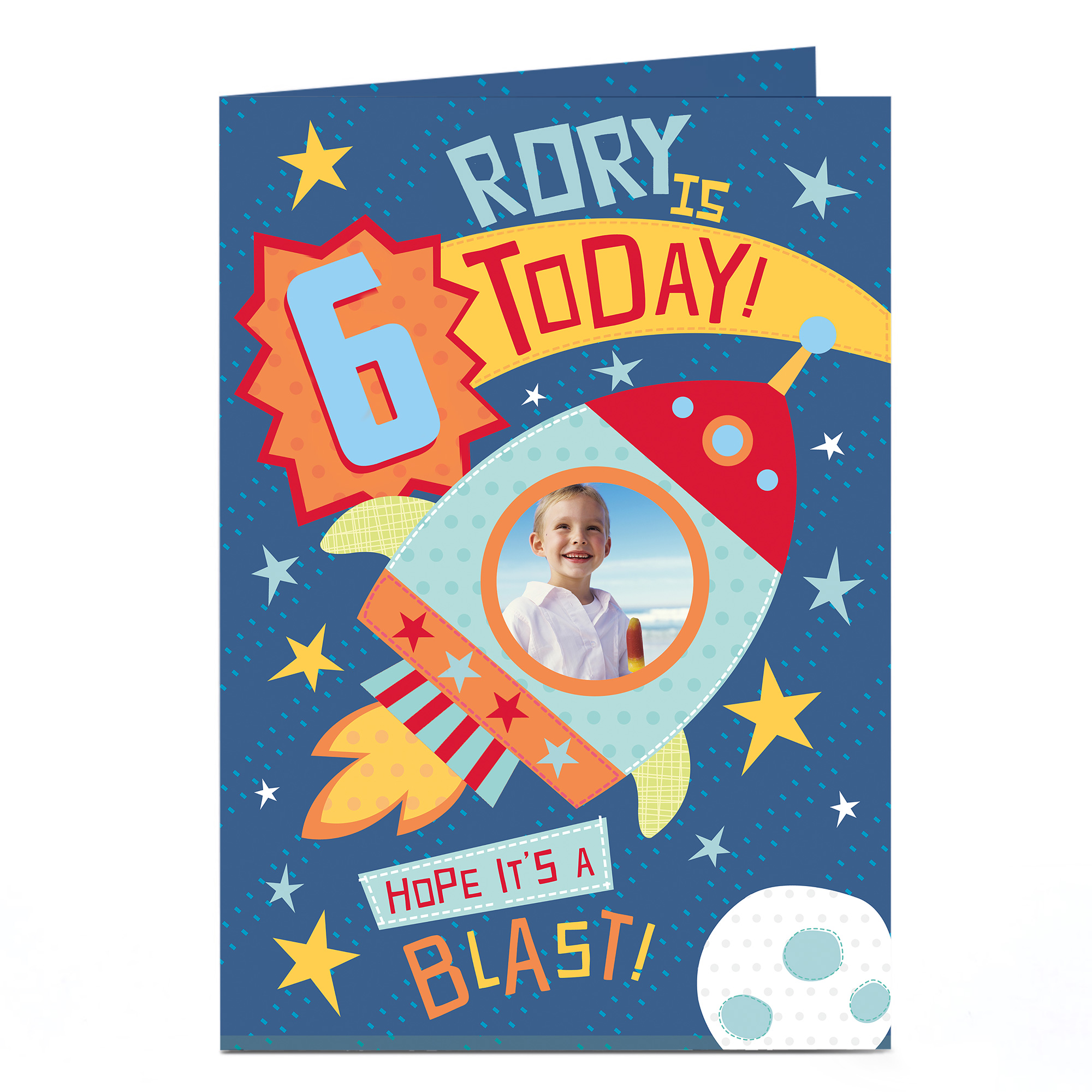 Photo Editable Age Birthday Card - Hope It's A Blast