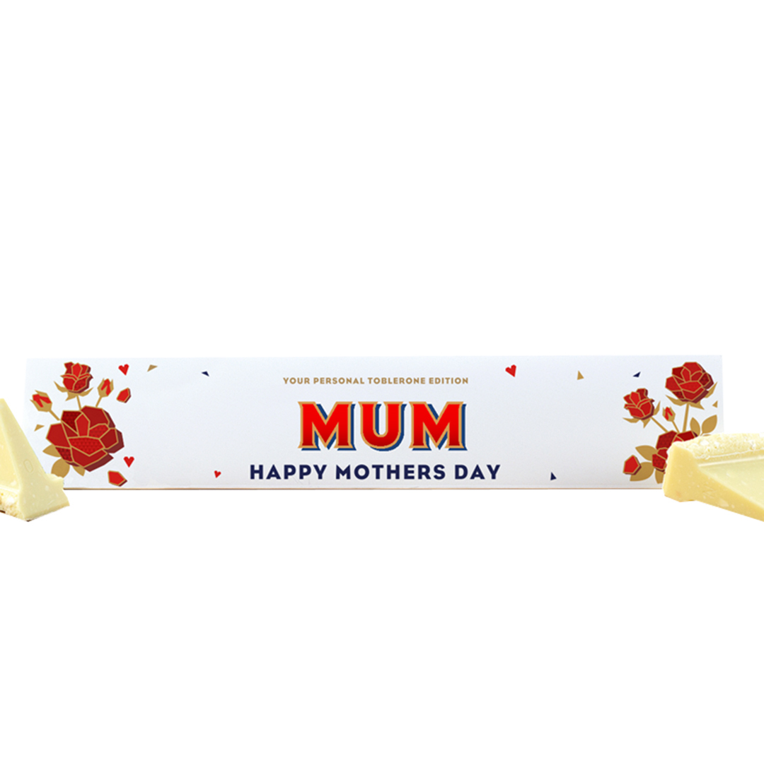 Personalised Mother's Day White Chocolate Toblerone 360g