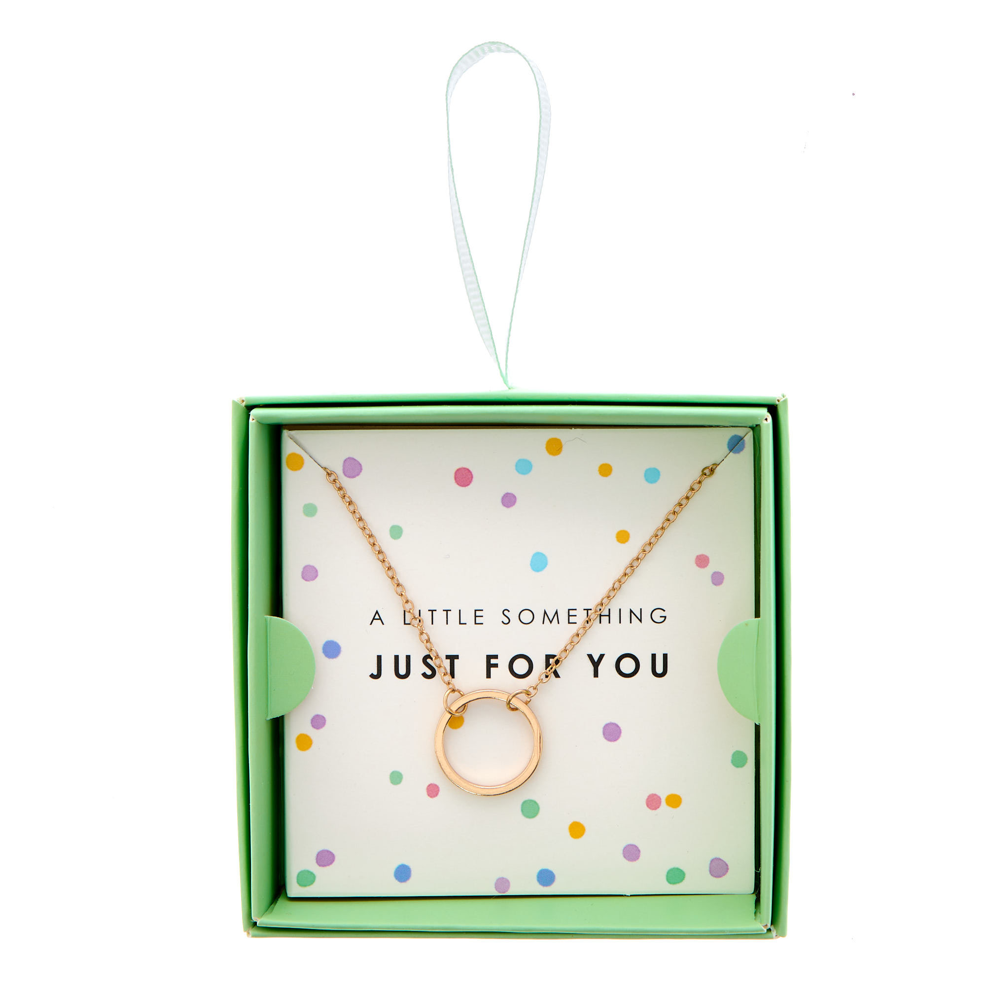A Little Something Just For You Circle Pendant Necklace